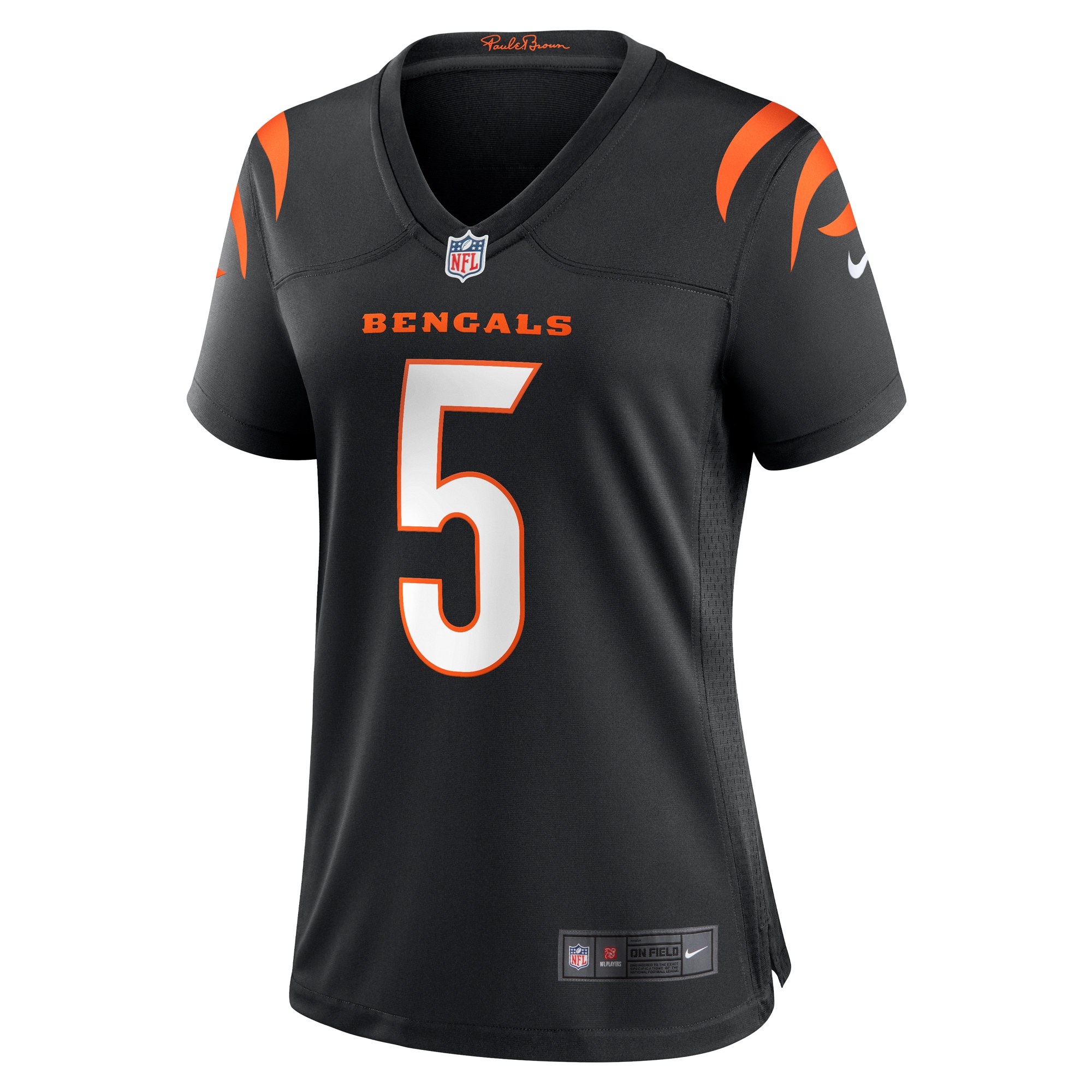 Cincinnati Bengals Tee Higgins Black Game Player NFL Jersey Women's