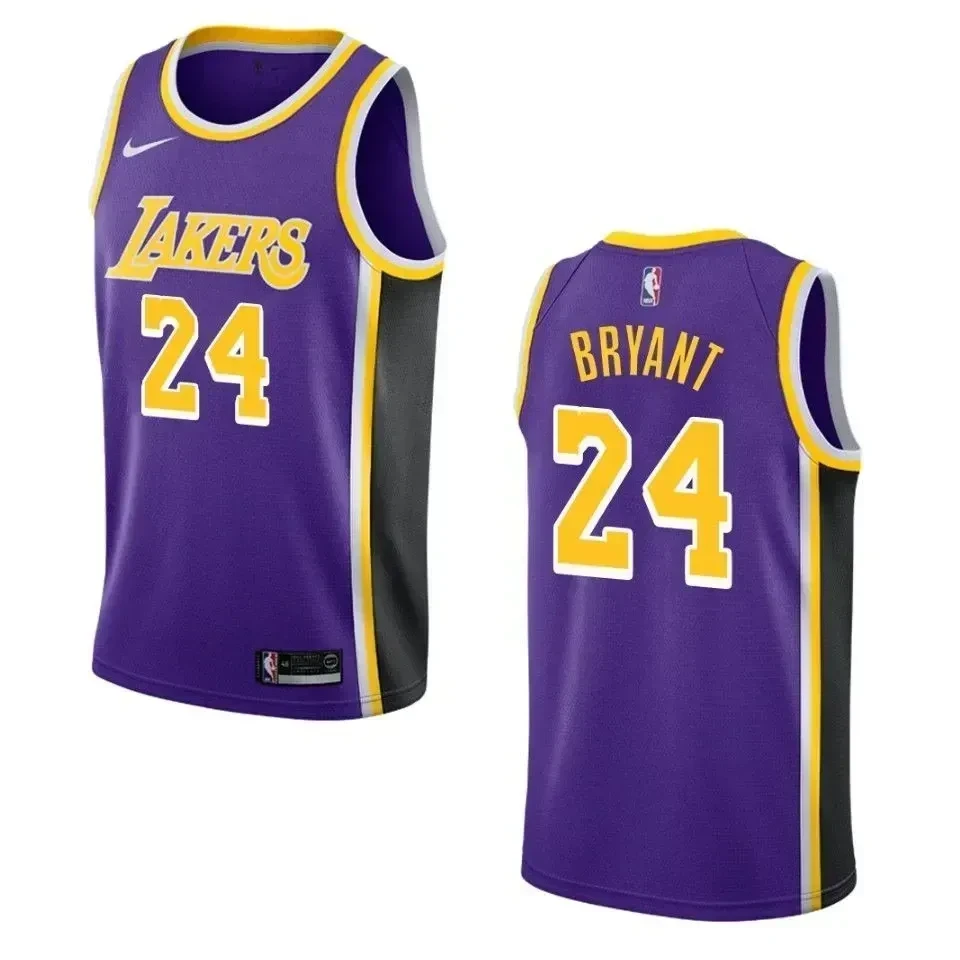 Los Angeles Lakers 24 Kobe Bryant Statement Swingman Purple NBA Jersey Men's