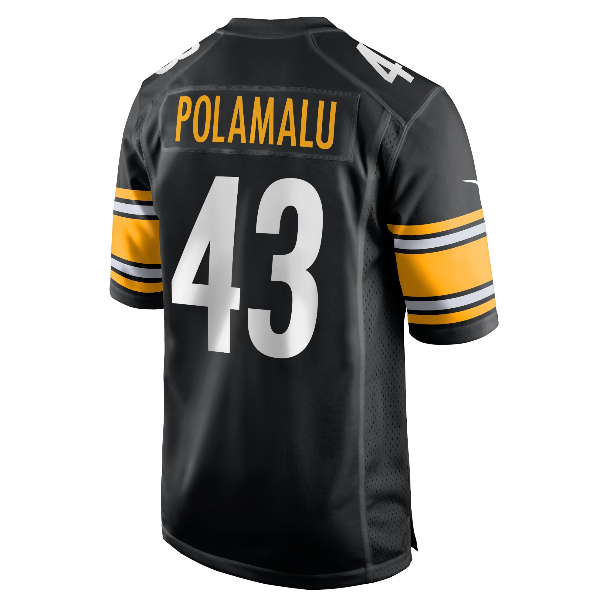 Pittsburgh Steelers Troy Polamalu Black Retired Player Game NFL Jersey Men's