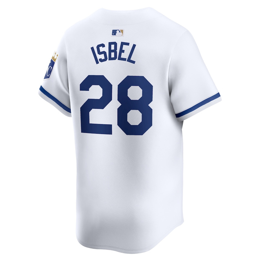 Kyle Isbel 28 Kansas City Royals Home Limited Player White MLB Jersey Men's