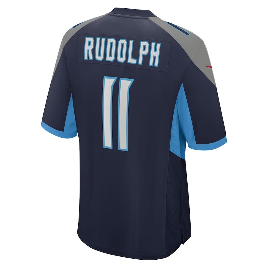 Mason Rudolph 11 Tennessee Titans Game Navy NFL Jersey Men's