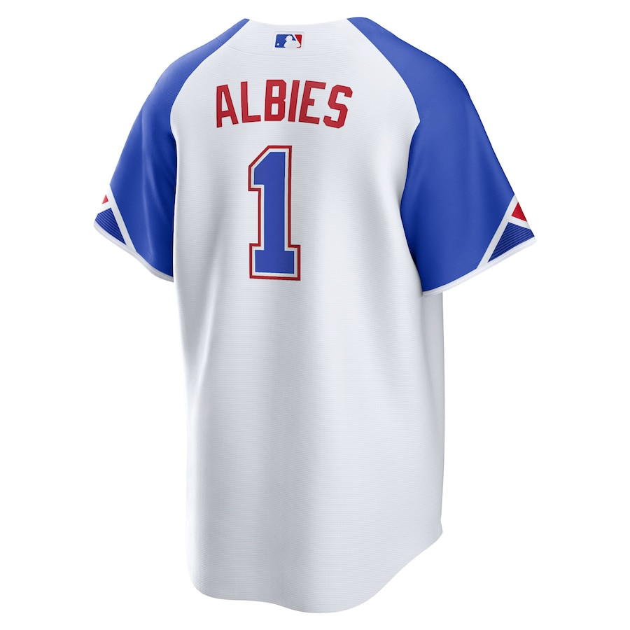Ozzie Albies 1 Atlanta Braves 2023 City Connect White MLB Jersey Men's