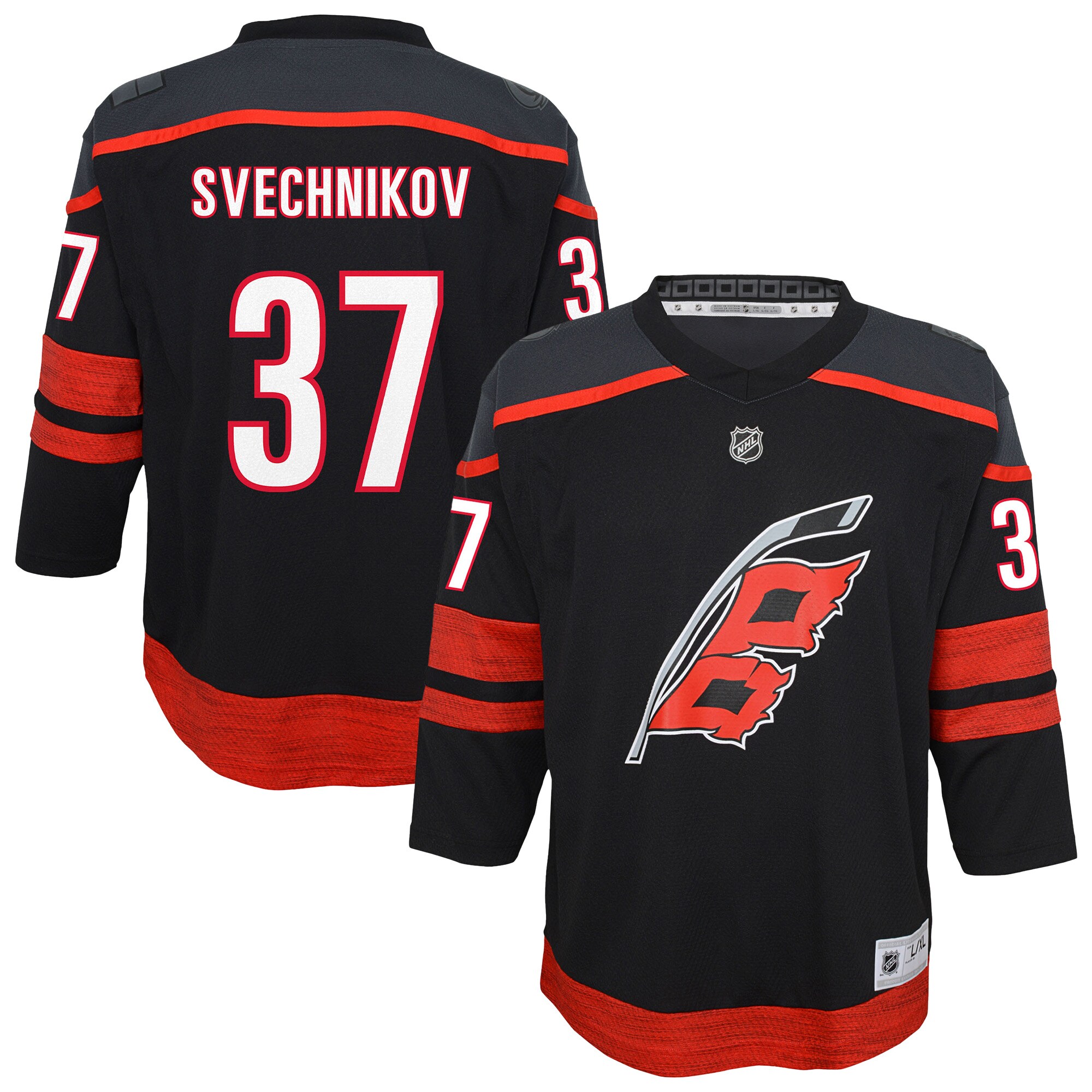 Carolina Hurricanes Andrei Svechnikov Black Alternate Player NHL Jersey Youth