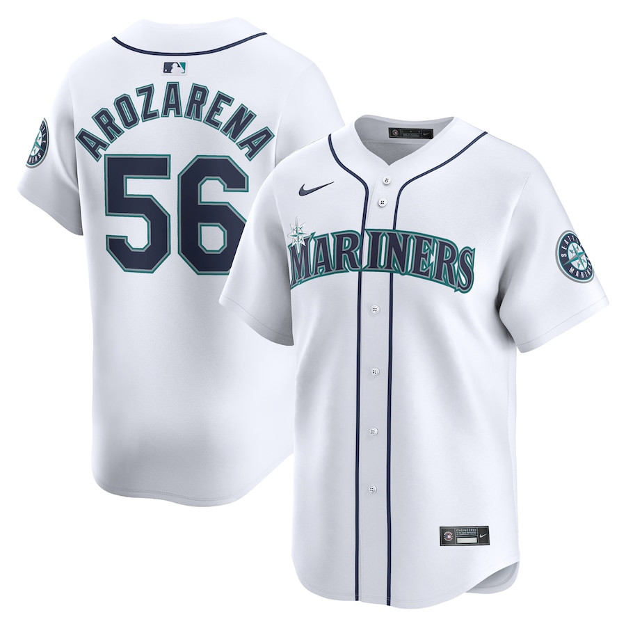 Randy Arozarena 56 Seattle Mariners Home Limited Player White MLB Jersey Men's