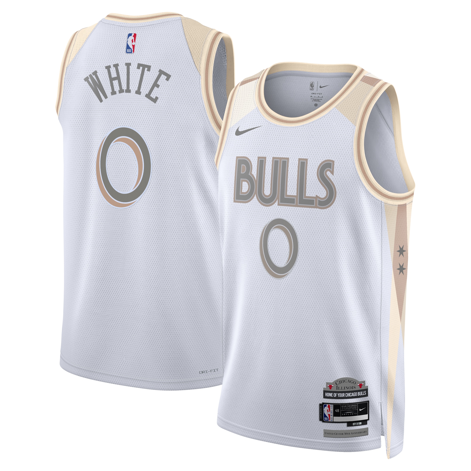 Chicago Bulls City Edition Swingman 202 White Cob Whit Unisex NBA Jersey Unisex