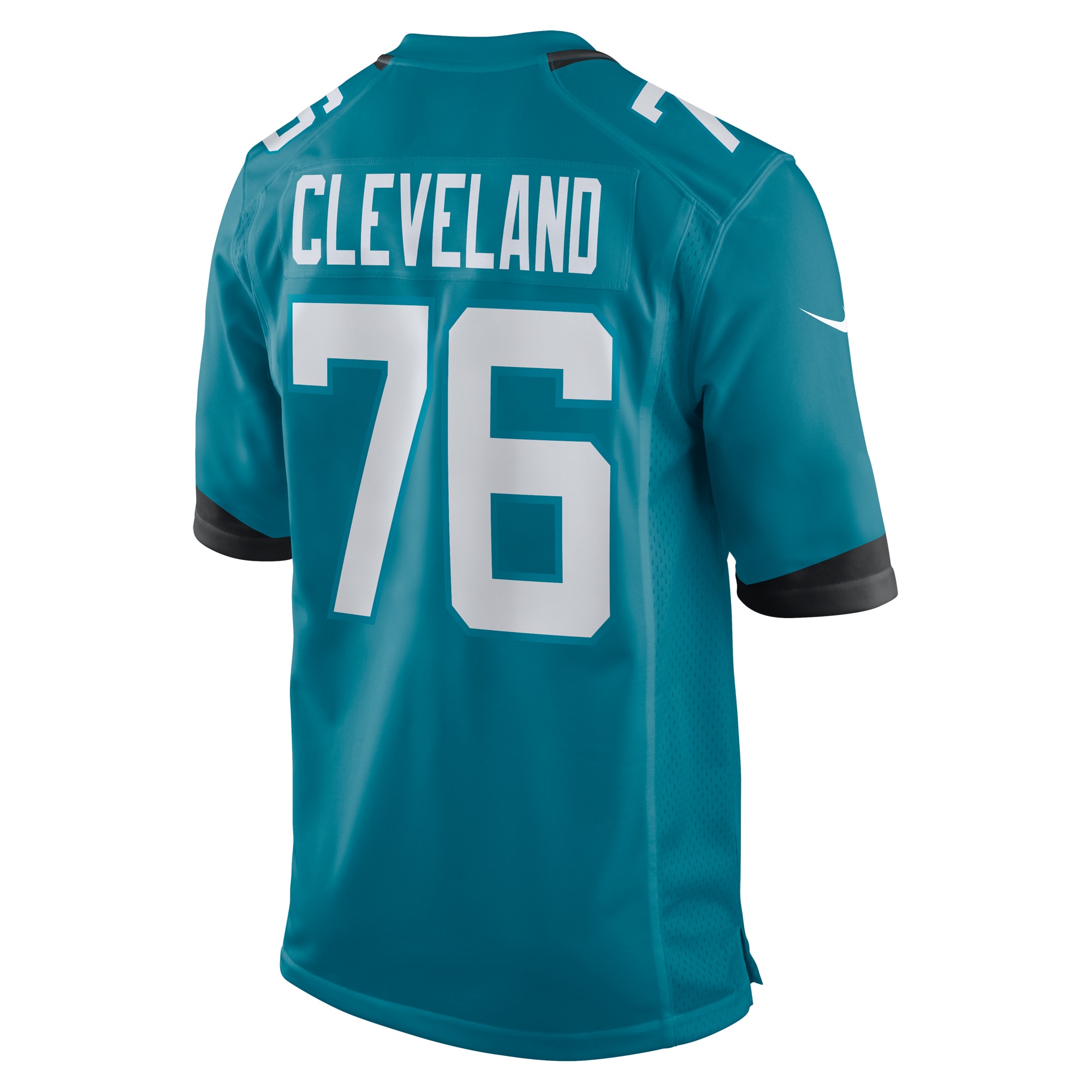 Jacksonville Jaguars Ezra Cleveland Teal Game NFL Jersey Men's