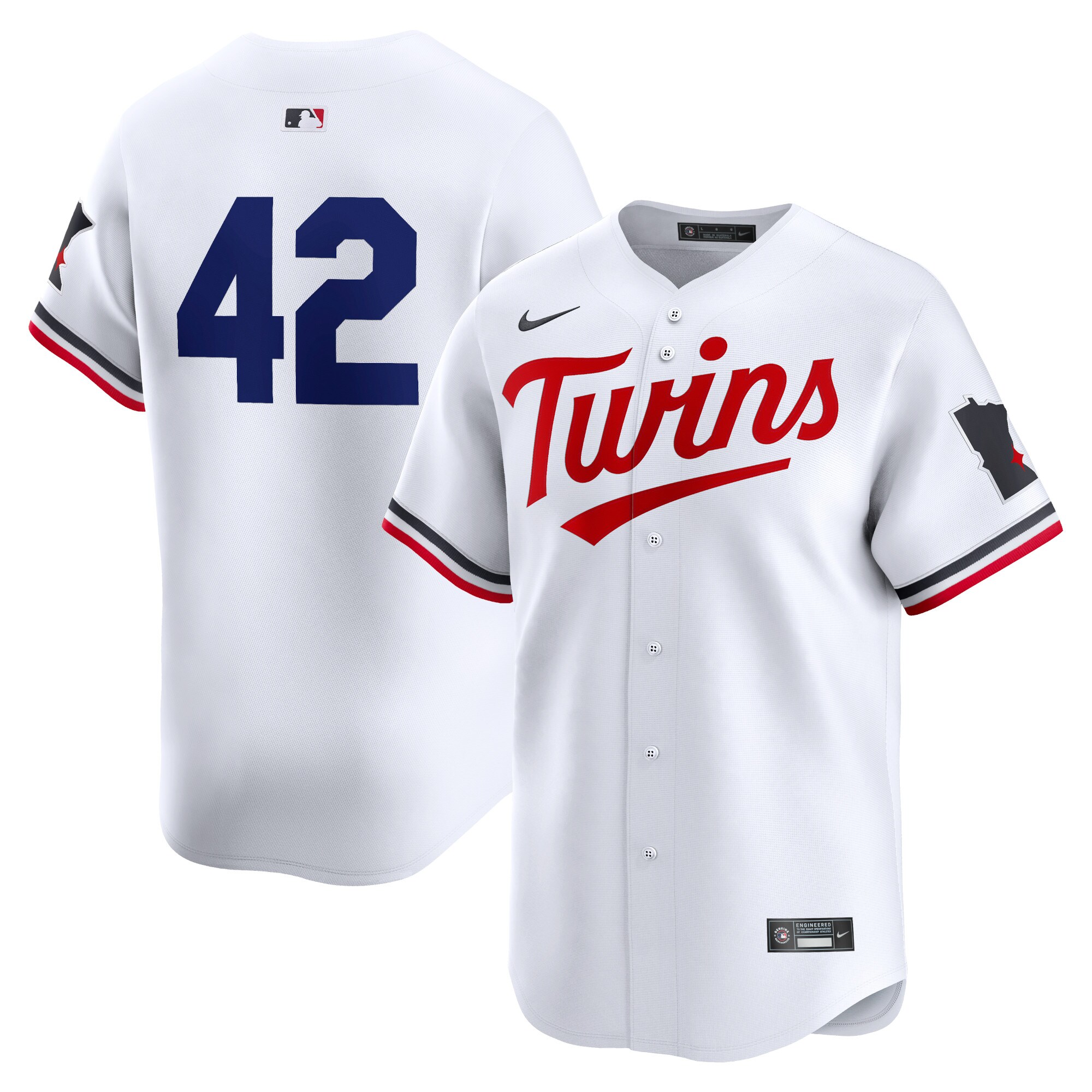 Minnesota Twins White 2024 Jackie Robinson Day Home Limited MLB Jersey Men's