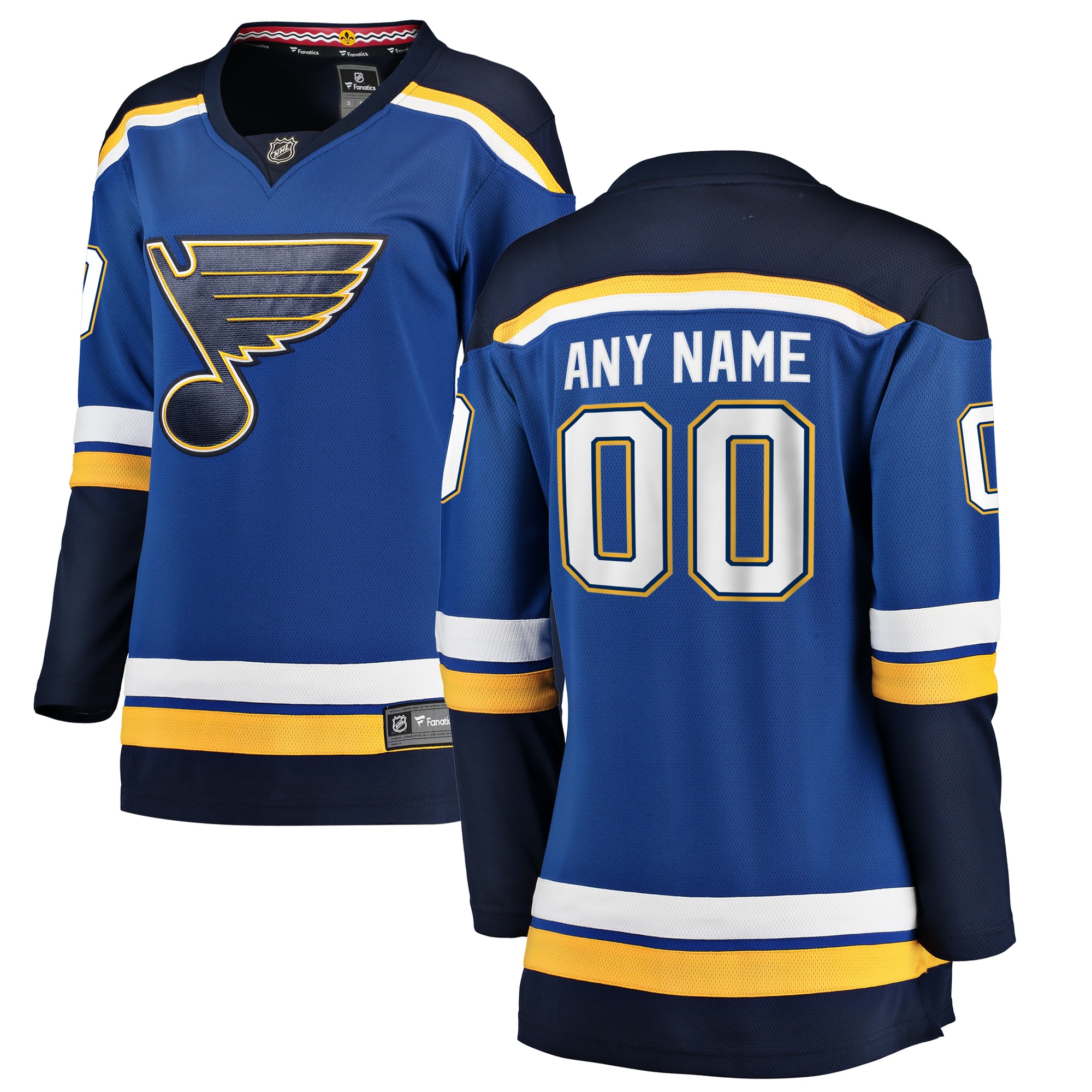 St. Louis Blues Blue Home Breakaway Custom NHL Jersey Women's