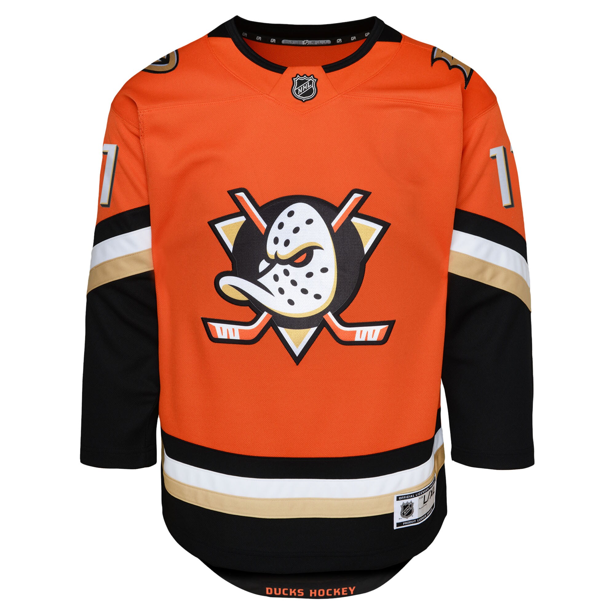 Anaheim Ducks Trevor Zegras Orange Premier Player NHL Jersey Youth