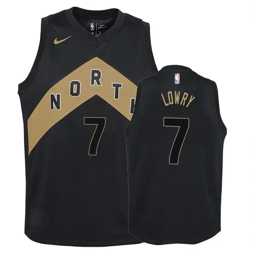 Raptors Kyle Lowry 7 City Black NBA Jersey Youth