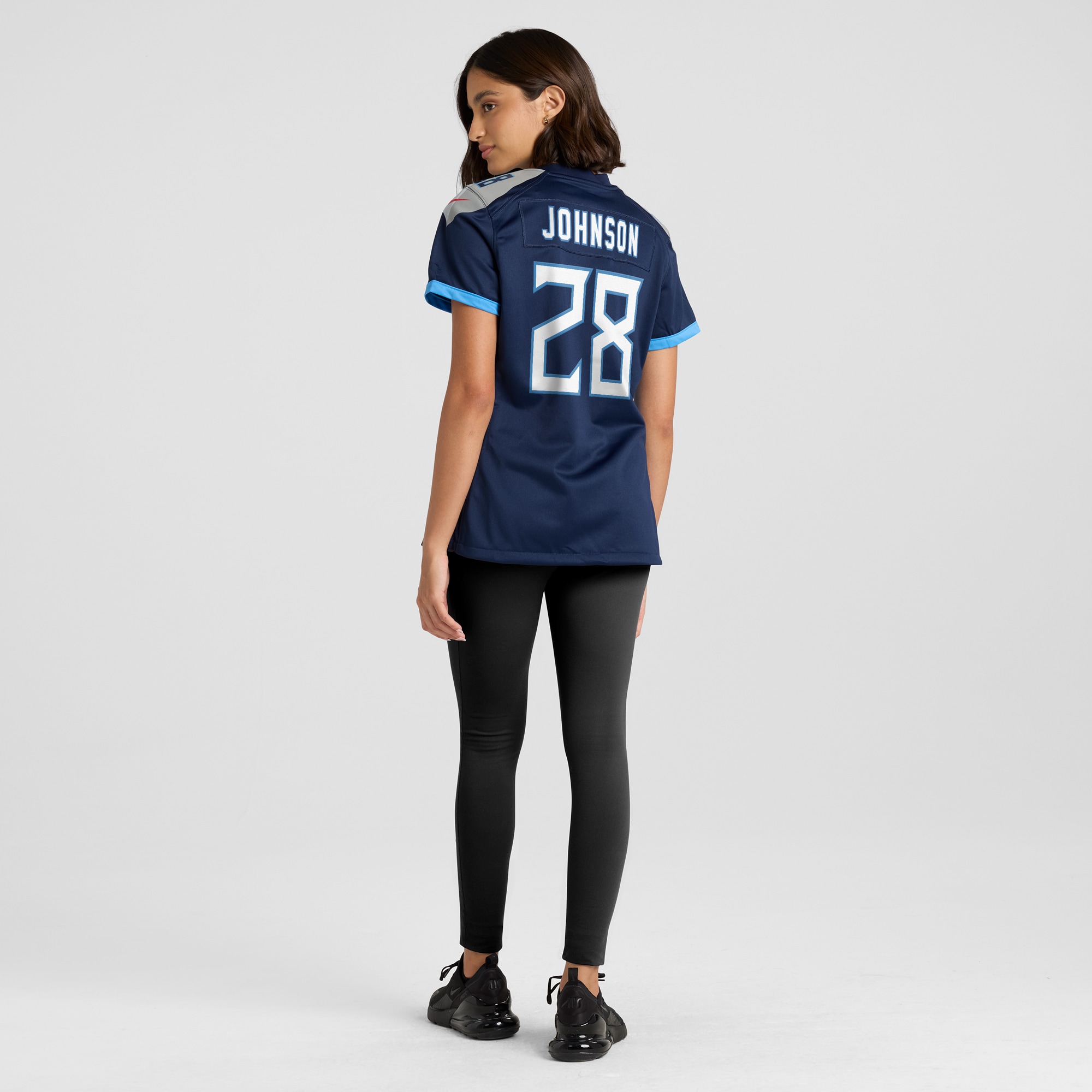 Tennessee Titans Chris Johnson Navy Retired Player Game NFL Jersey Women's