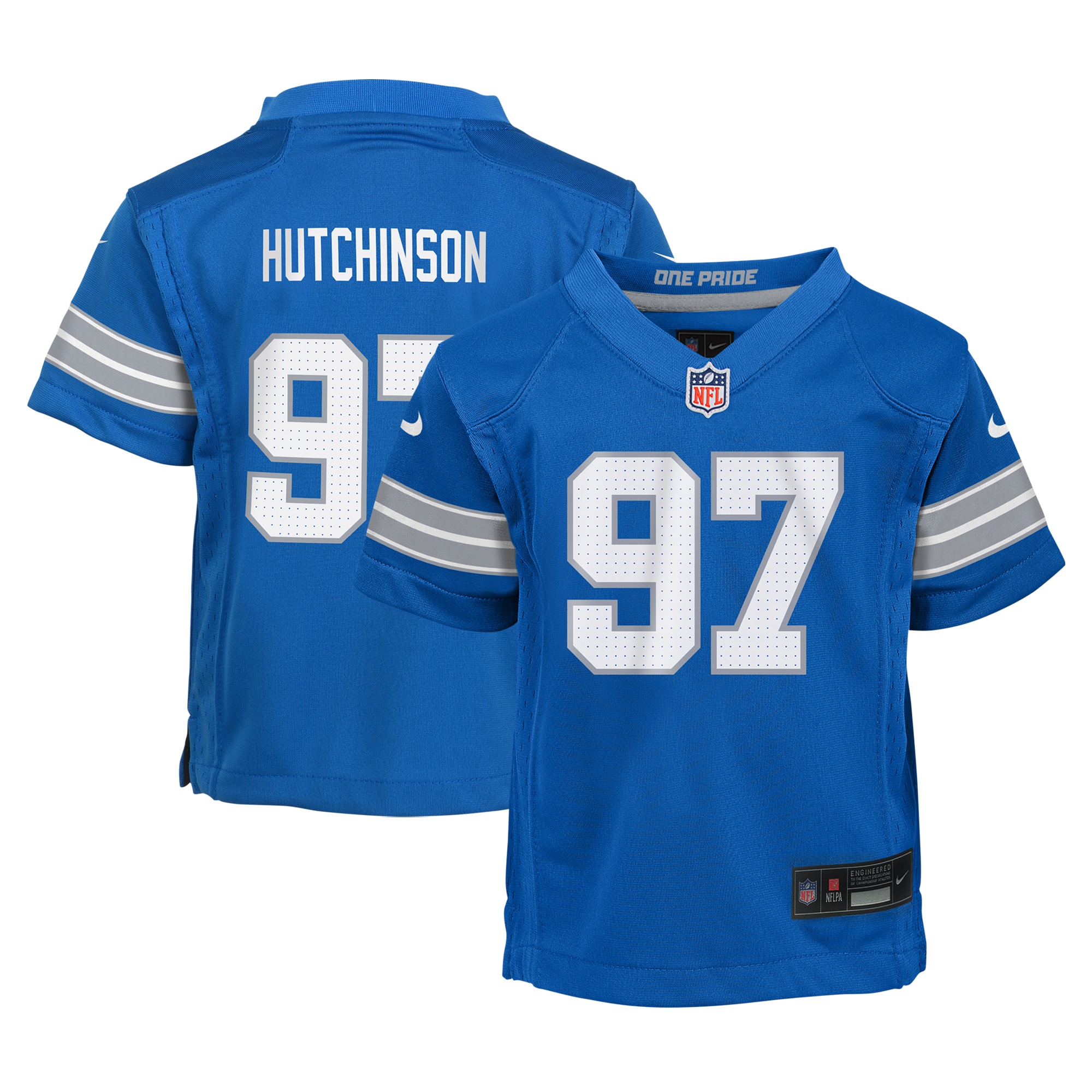 Infant Detroit Lions Aidan Hutchinson Blue Team Player Game NFL Jersey Men's