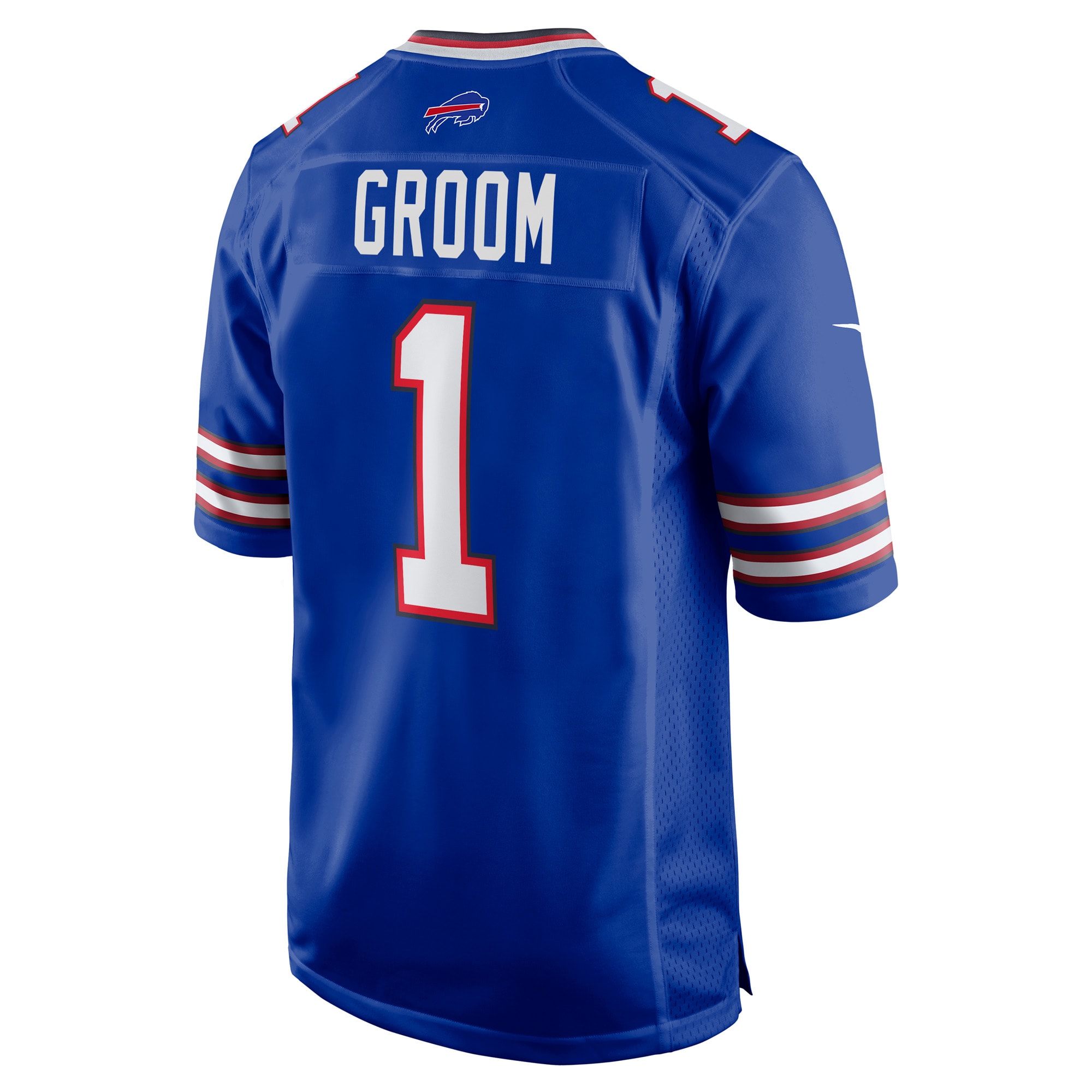 Buffalo Bills Number 1 Groom Royal Game NFL Jersey Men's