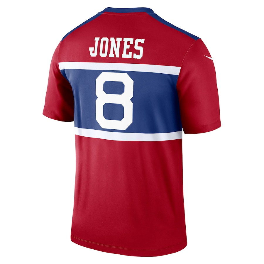Daniel Jones 8 New York Giants Alternate Legend Player Century Red NFL Jersey Men's