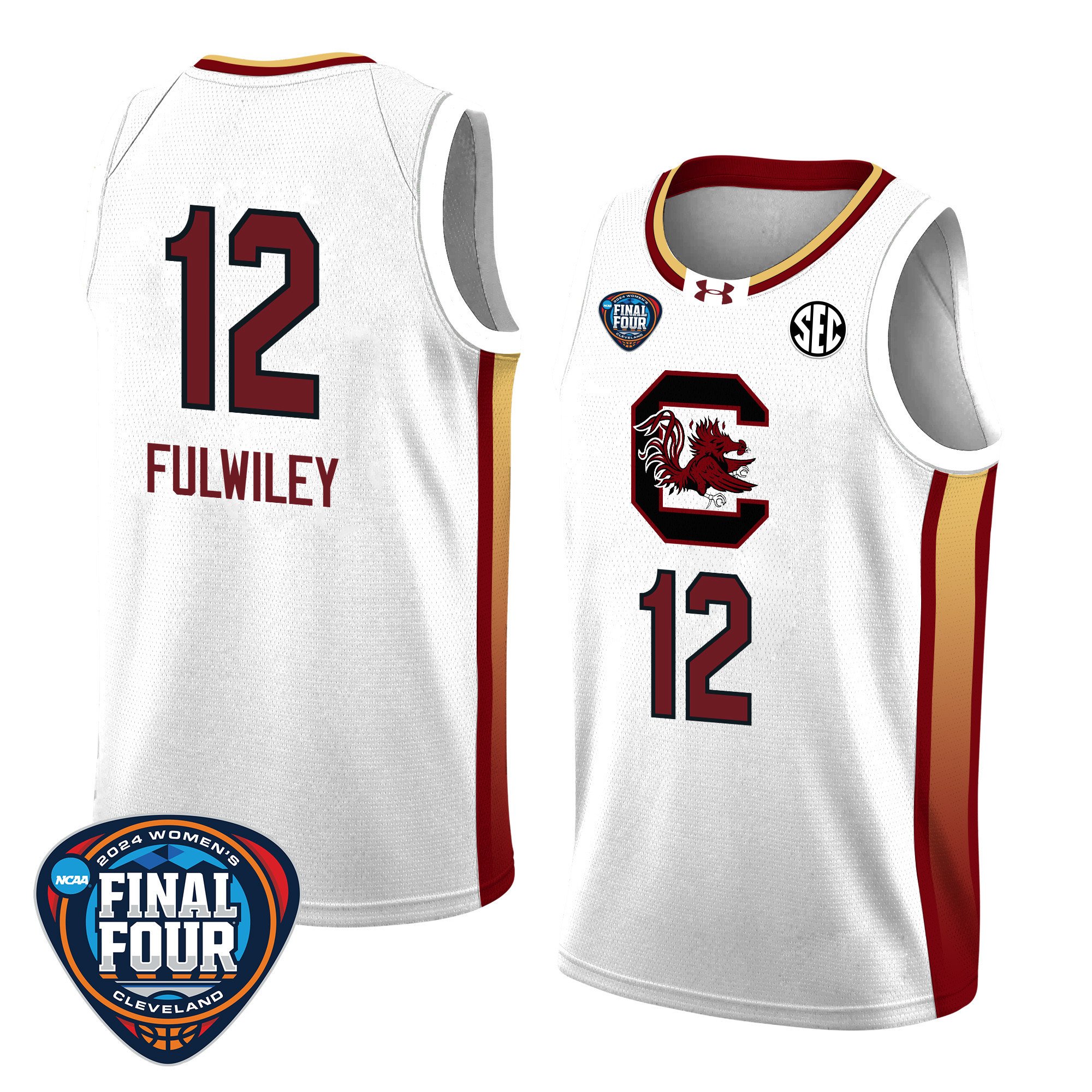 MiLaysia Fulwiley 12 South Carolina 2024 Final Four Patch Unisex NCAA Jersey Unisex