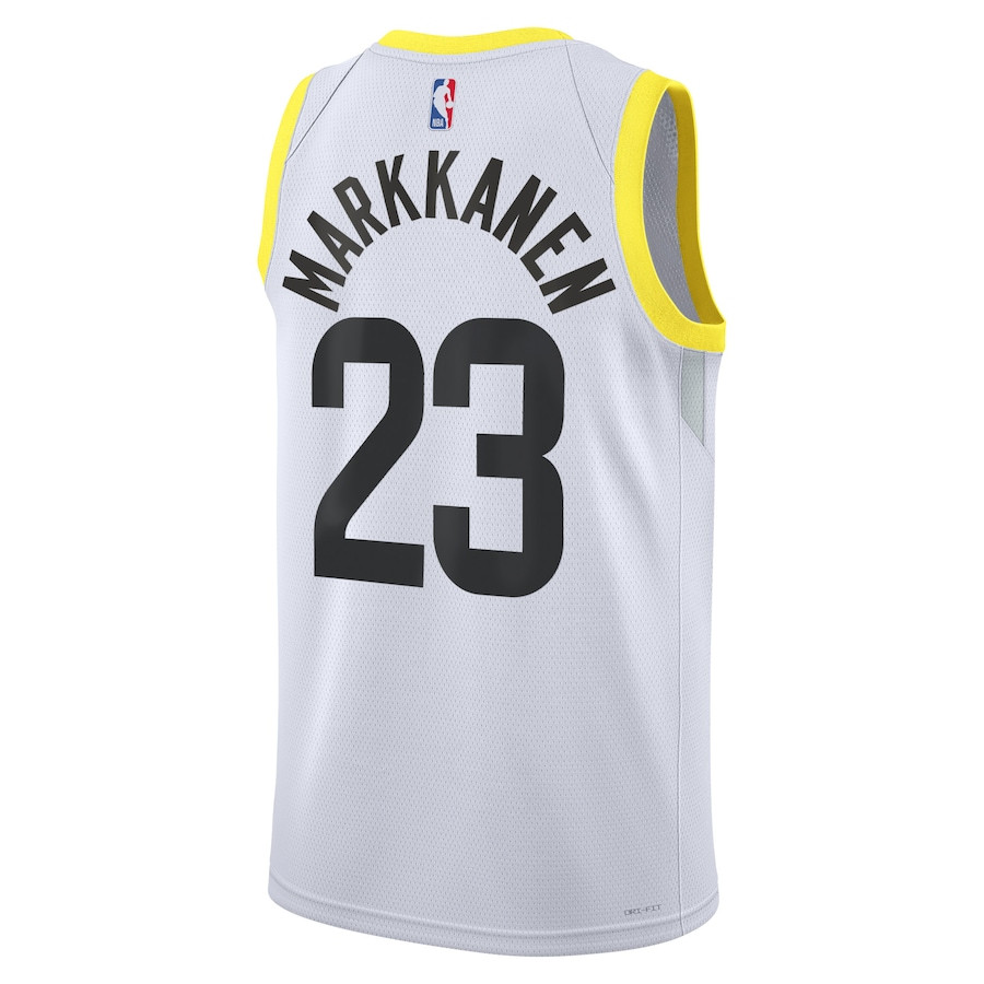 Lauri Markkanen 23 Utah Jazz Unisex Swingman Association Editio White NBA Jersey Unisex