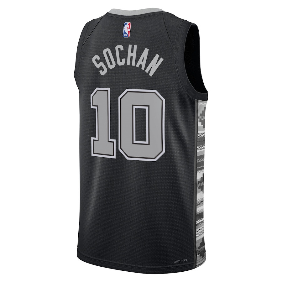 Jeremy Sochan 10 San Antonio Spurs Unisex Swingman Statement Edition Black NBA Jersey Unisex