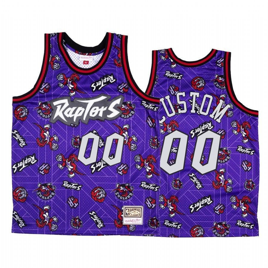 Custom 00 Toronto Raptors Purple Tear Up Pack NBA Jersey Men's