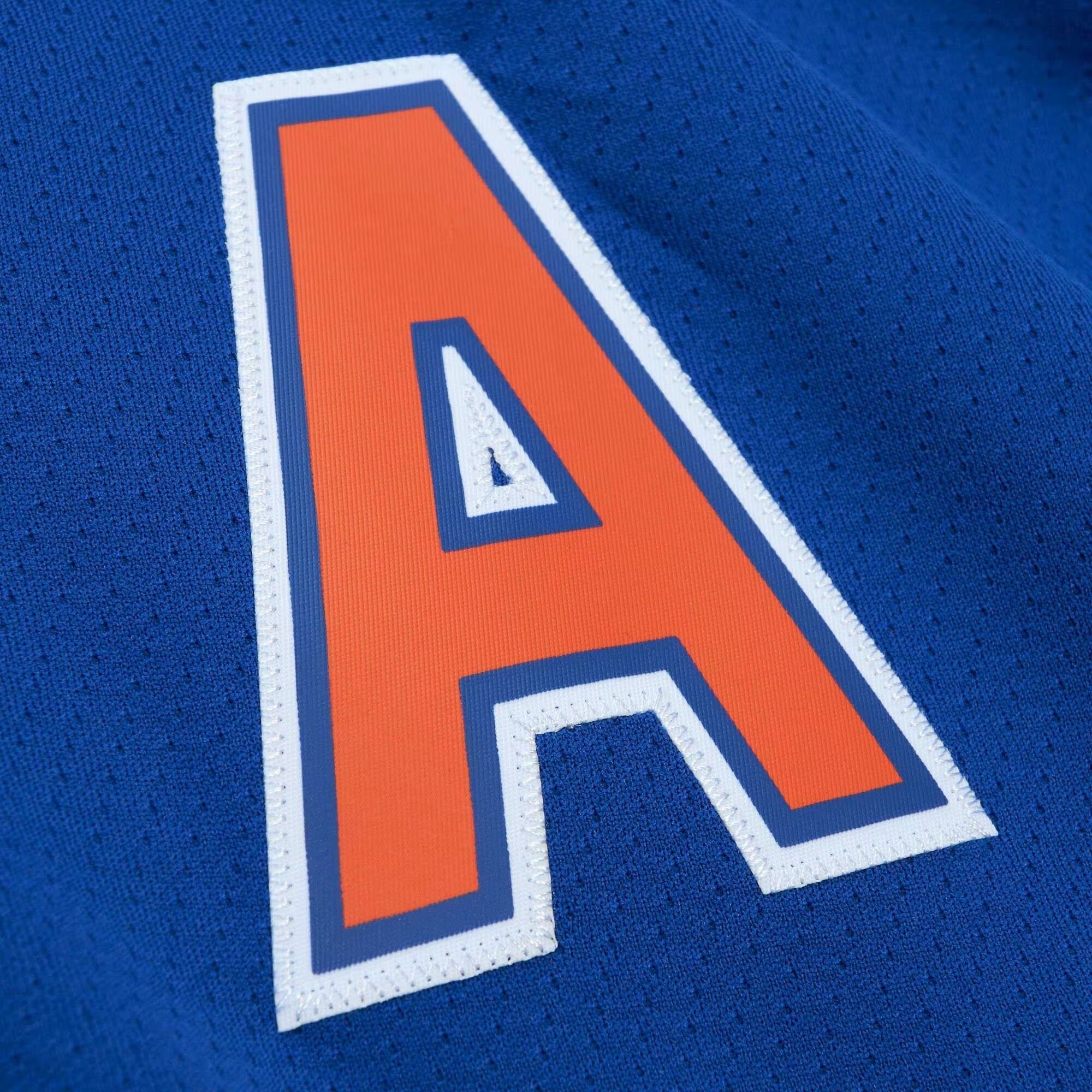 Edmonton Oilers Mark Messier Mitchell Ness Royal Alternate Captain Patch 1986/87 Blue Line Player NHL Jersey Men's