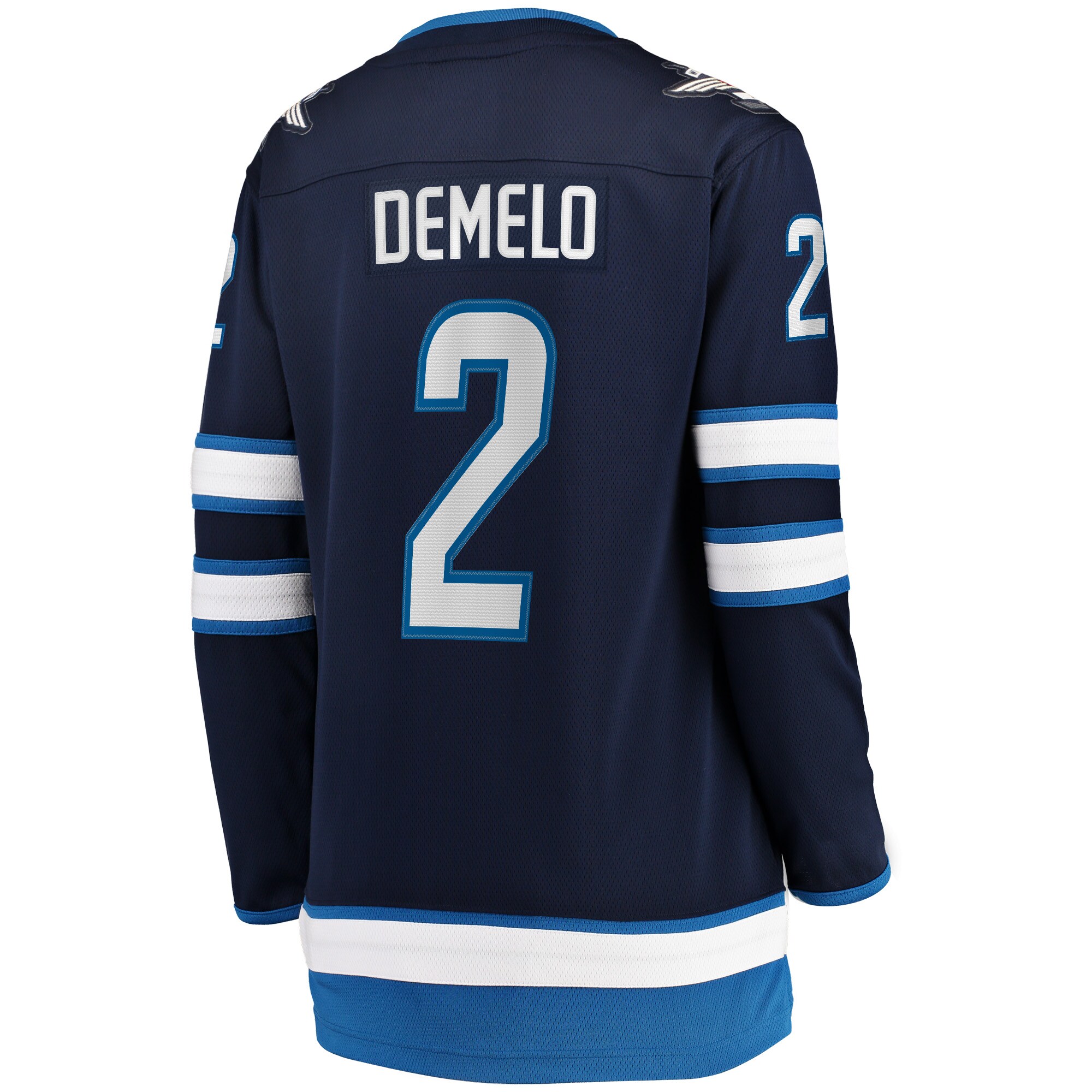 Winnipeg Jets Dylan DeMelo Navy Home Breakaway Player NHL Jersey Women's