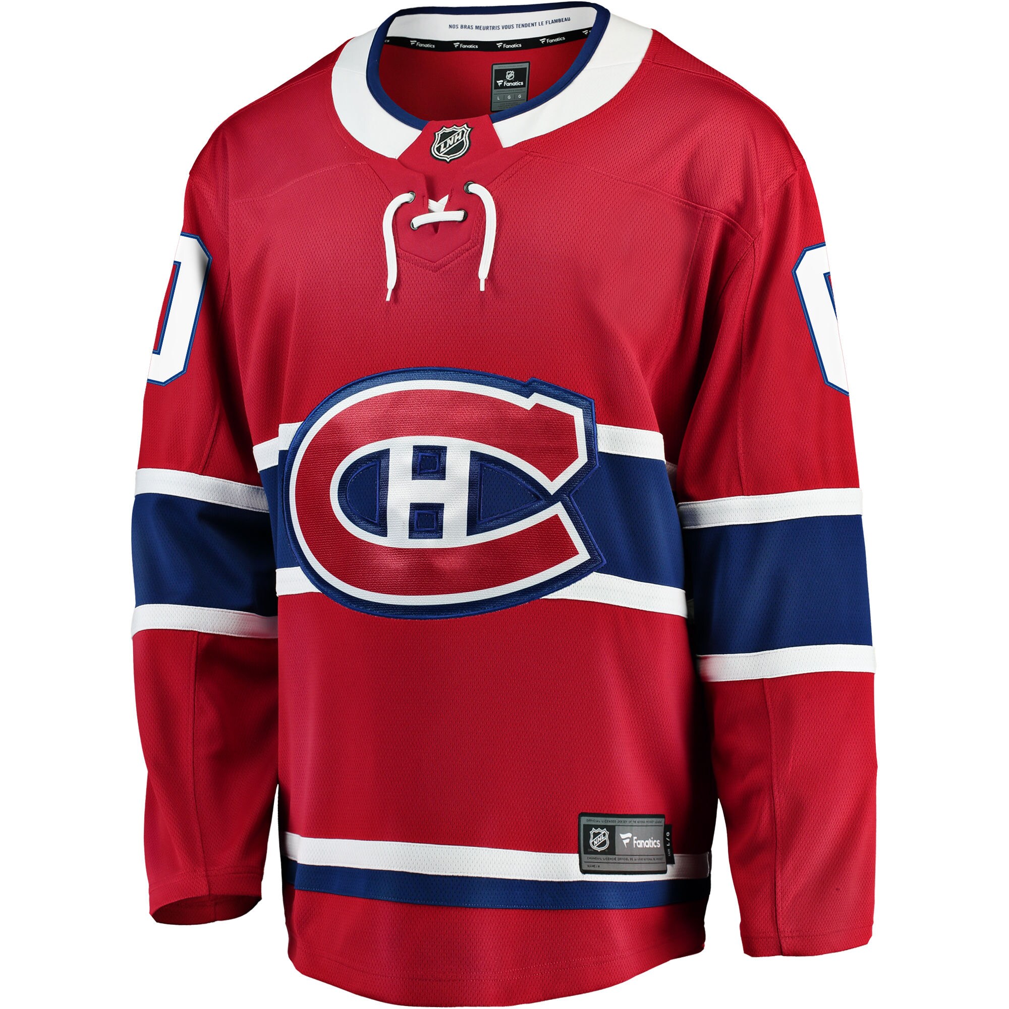 Montreal Canadiens Red Home Breakaway Custom NHL Jersey Men's