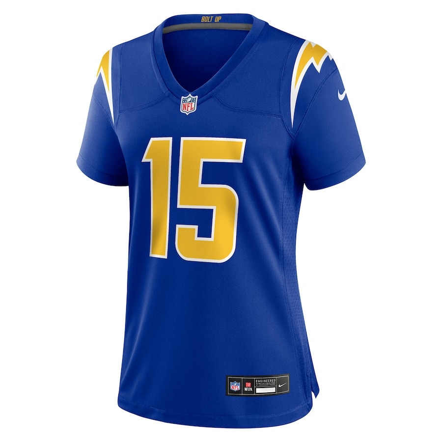 Ladd McConkey 15 Los Angeles Chargers Alternate Game Royal NFL Jersey Women's