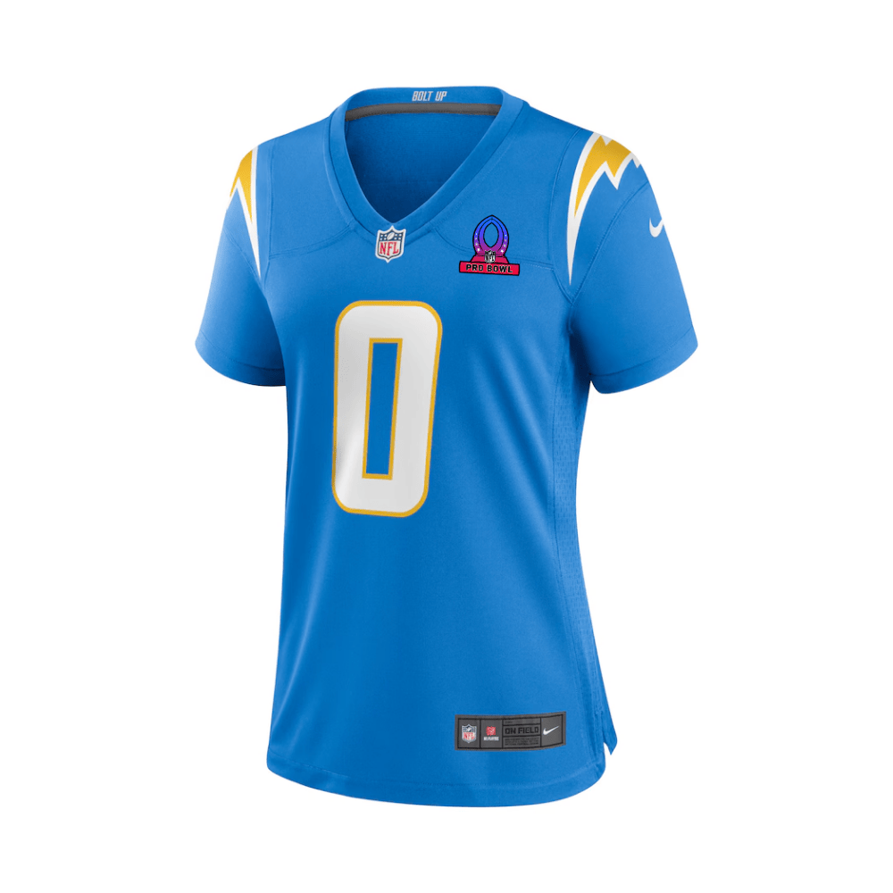 Daiyan Henley 0 Los Angeles Chargers 2025 Pro Bowl Patch Game Powder Blue NFL Jersey Women's
