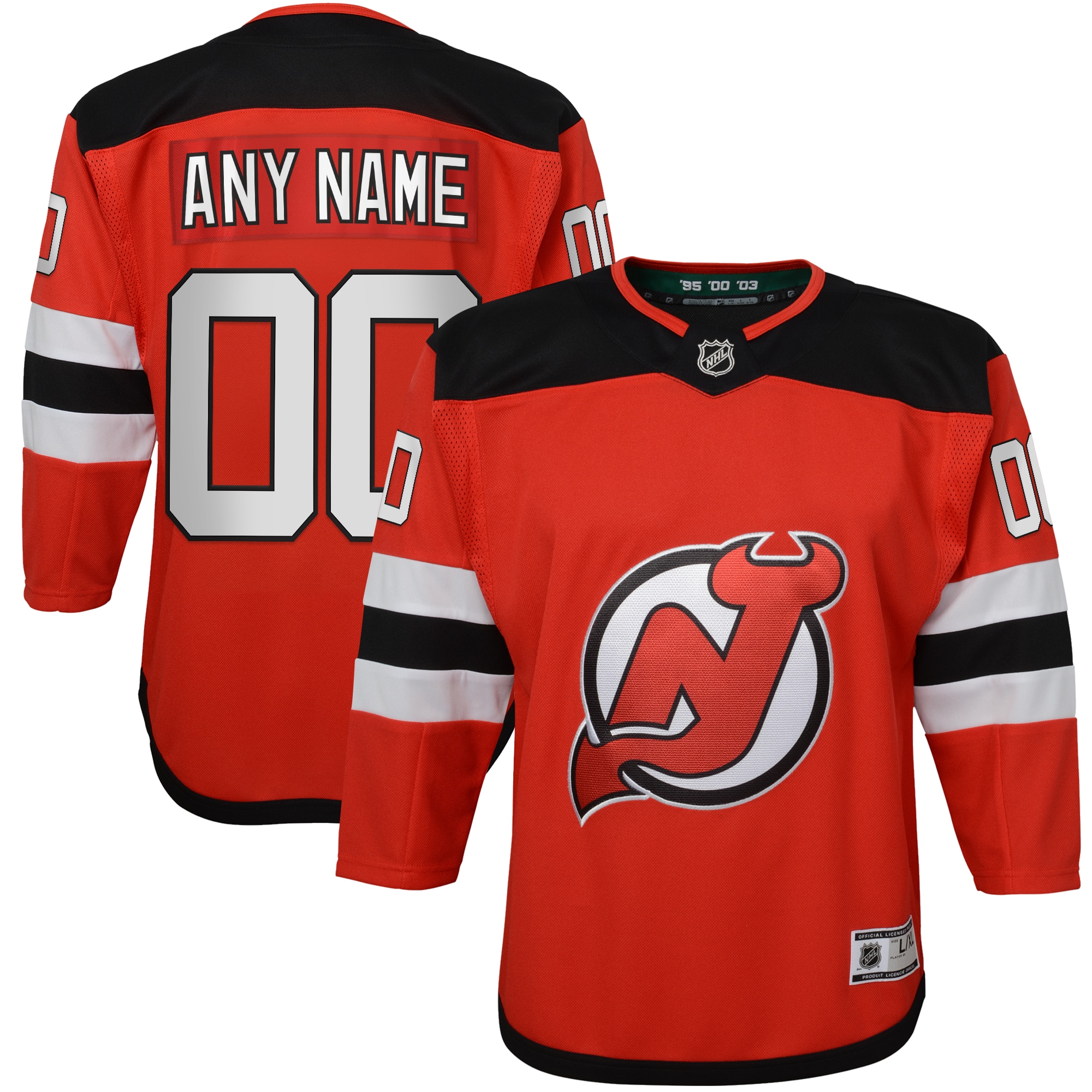 New Jersey Devils Red Home Premier Custom NHL Jersey Youth