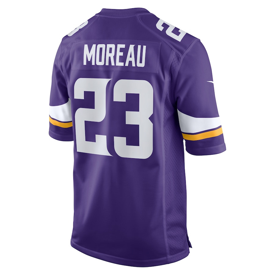 Fabian Moreau 23 Minnesota Vikings Game Purple NFL Jersey Men's