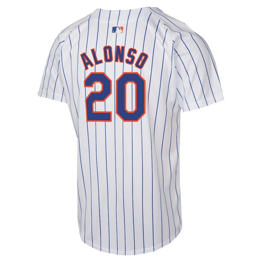 Pete Alonso 20 New York Mets Home Game Player White MLB Jersey Youth