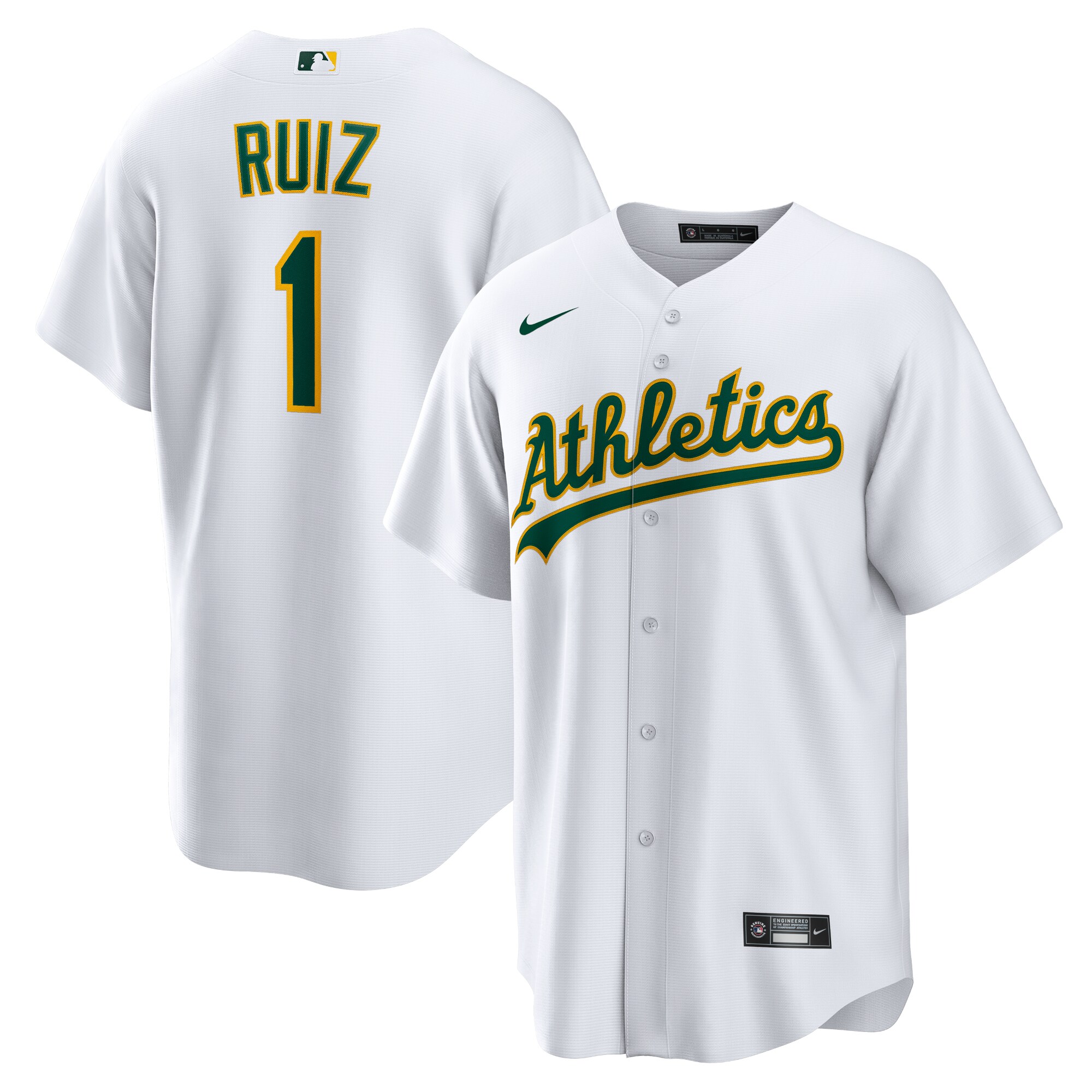 Oakland Athletics Esteury Ruiz White Home MLB Jersey Men's