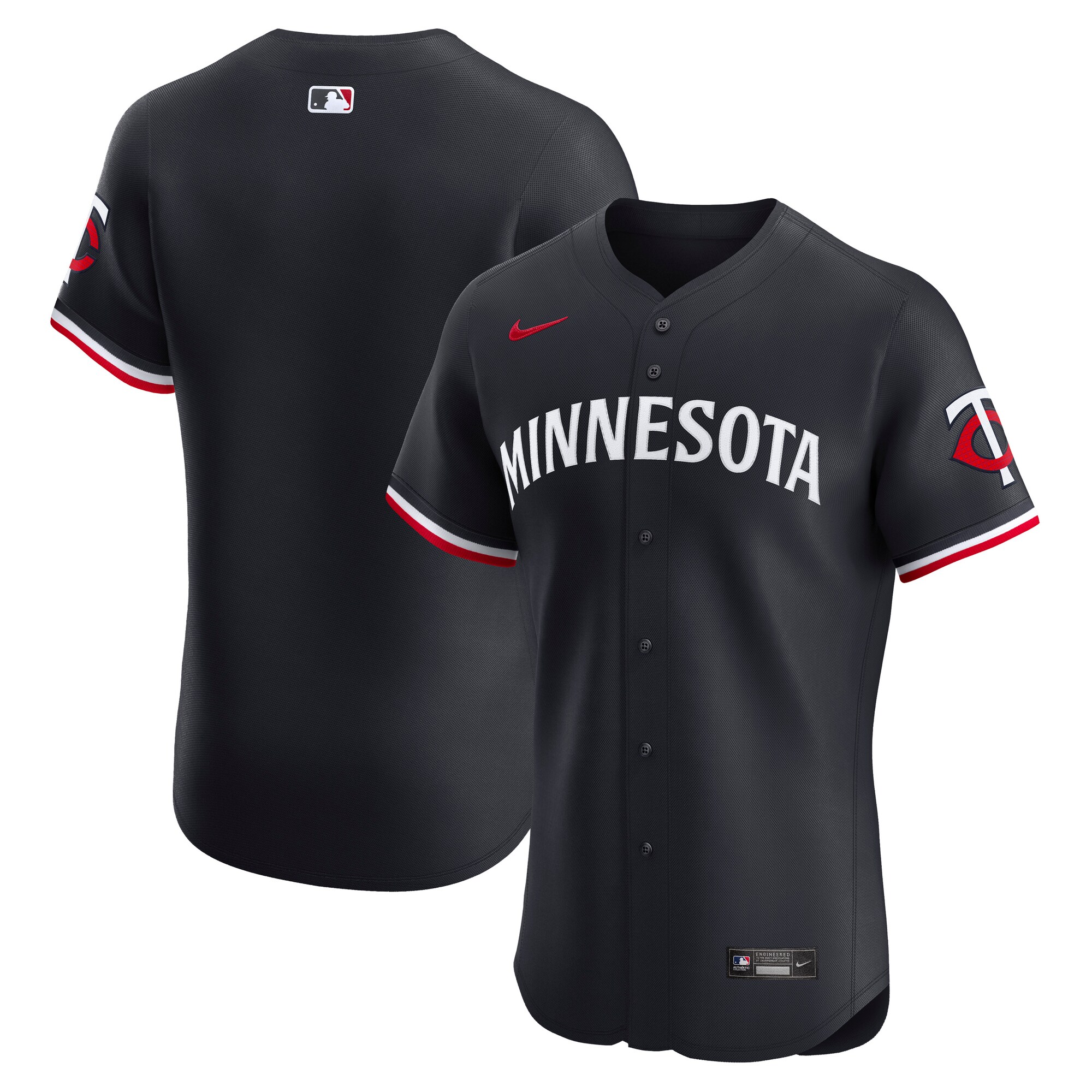 Minnesota Twins Navy Alternate Vapor Premier Elite Patch MLB Jersey Men's