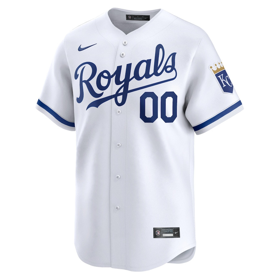 Kansas City Royals Home Limited Custom White MLB Jersey Youth