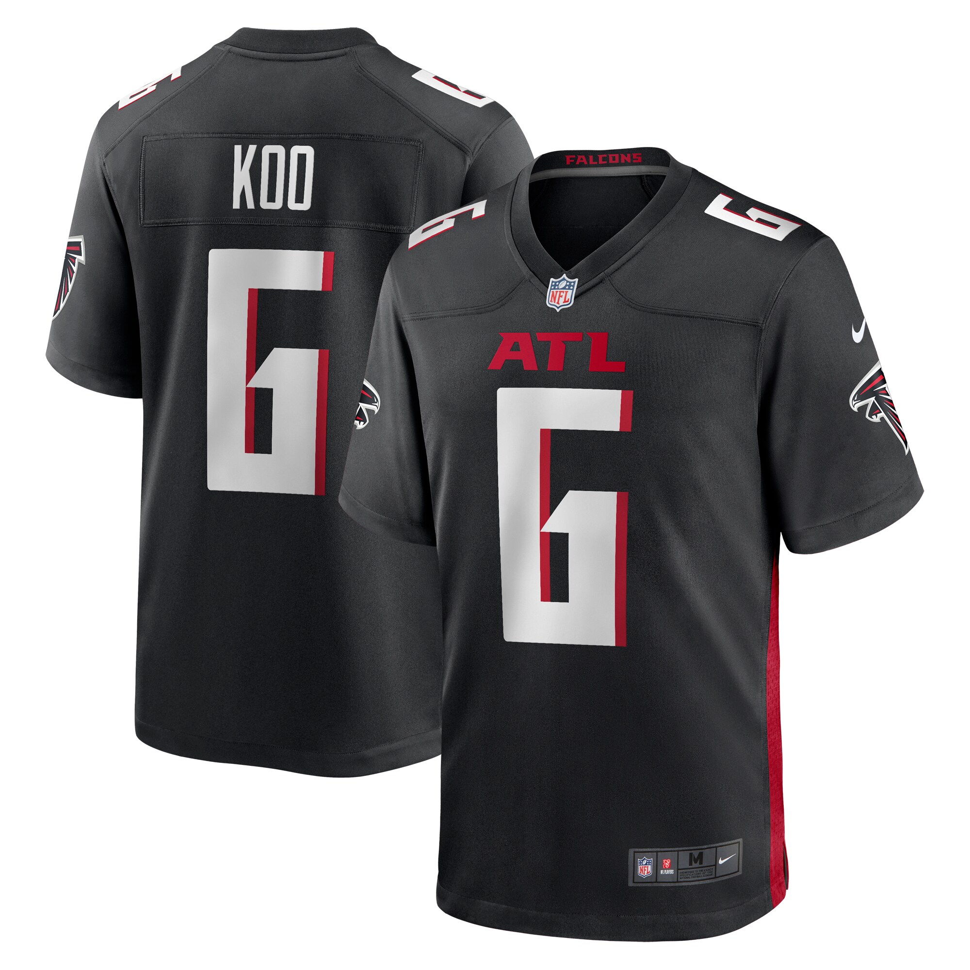 Atlanta Falcons Younghoe Koo Black Team Game NFL Jersey Men's