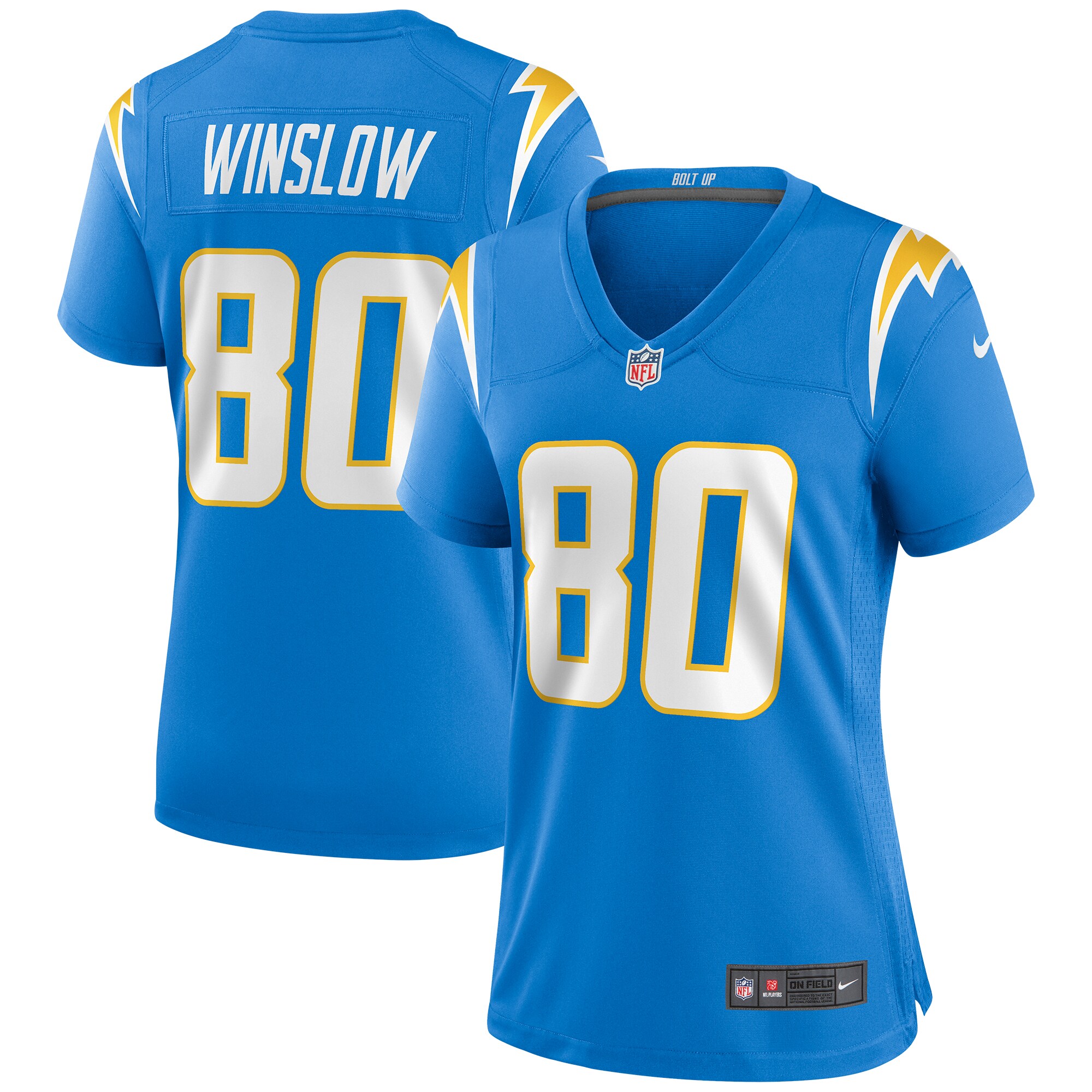Los Angeles Chargers Kellen Winslow Powder Blue Game Retired Player NFL Jersey Women's