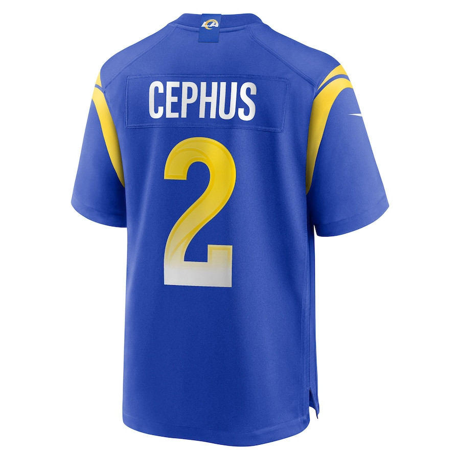 Quintez Cephus 2 Los Angeles Rams Team Game Royal NFL Jersey Men's
