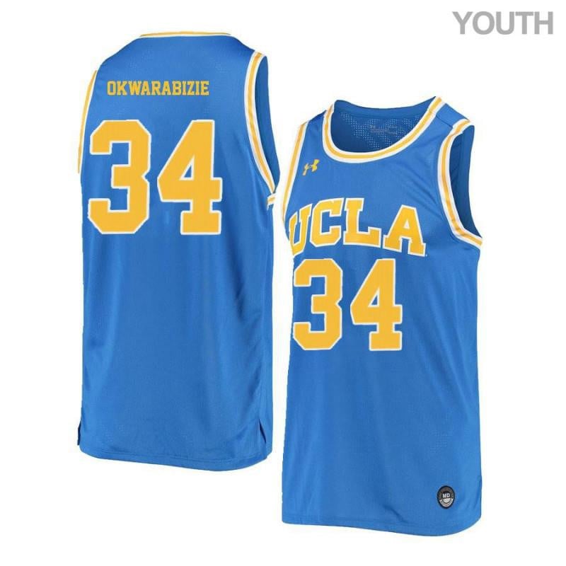 34 Ikenna Okwarabizie Blue Retro Elite UCLA Bruins NCAA Jersey Youth