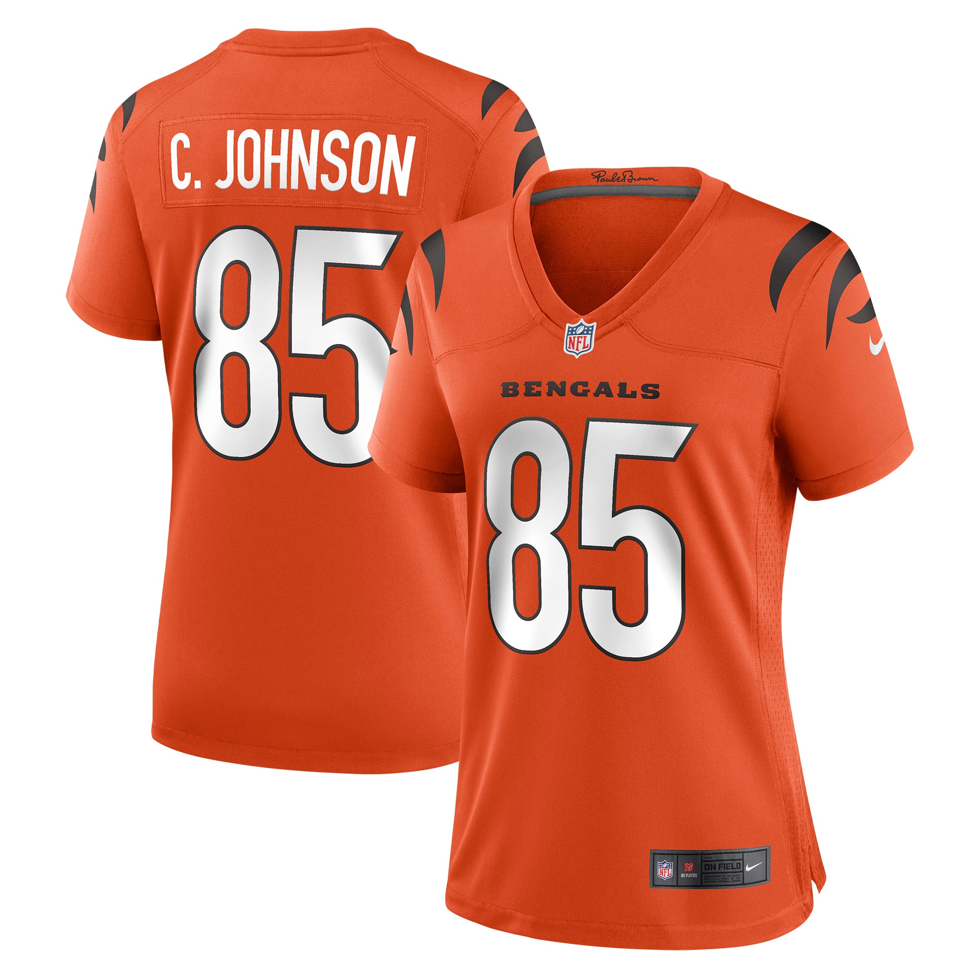 Cincinnati Bengals Chad Johnson Orange Retired Game NFL Jersey Women's