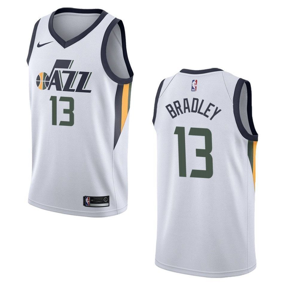 Utah Jazz 13 Tony Bradley Association Swingman White NBA Jersey Men's