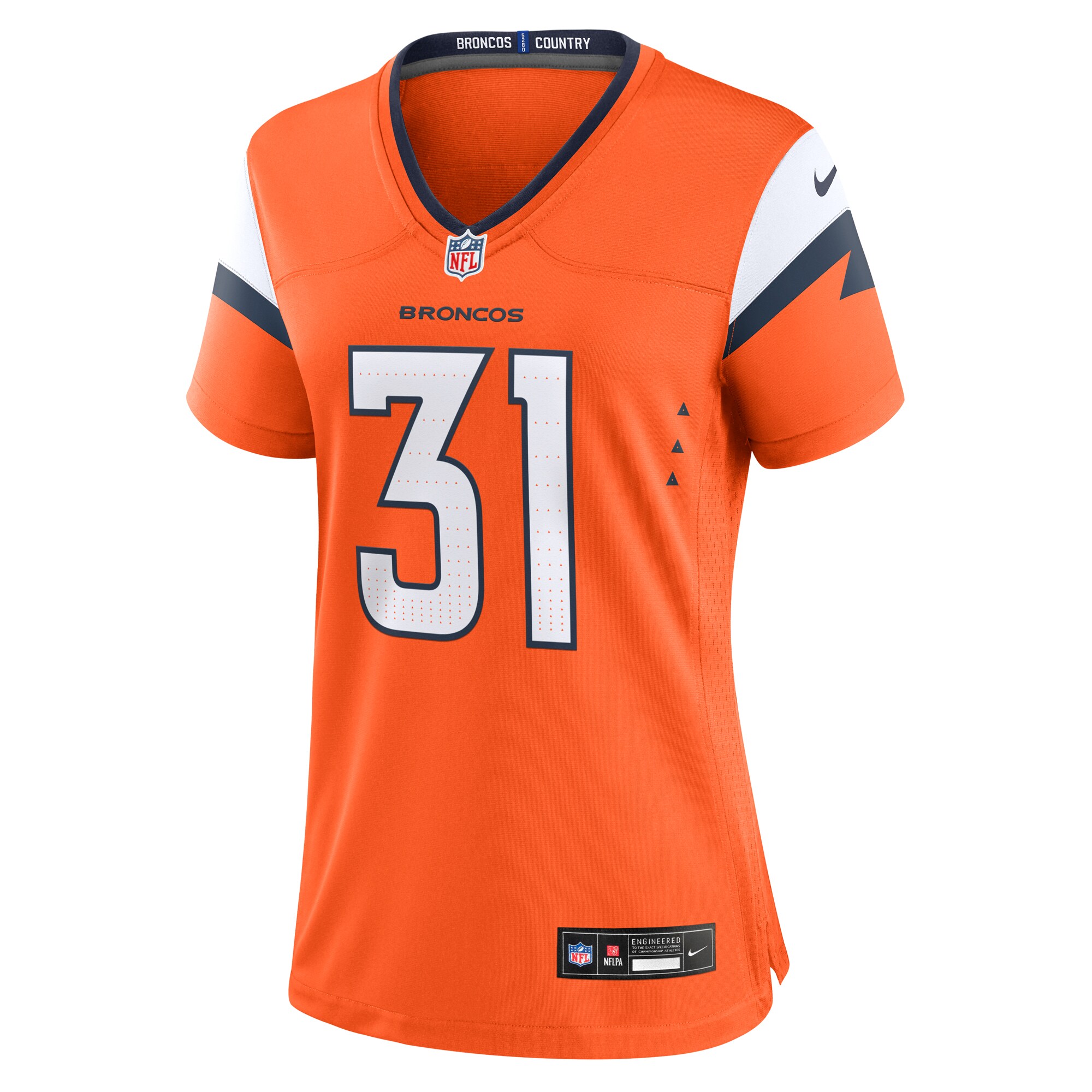 Denver Broncos Kris Abrams-Draine Orange Team Game NFL Jersey Women's