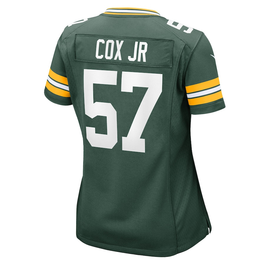Brenton Cox Jr. 57 Green Bay Packers Game Green NFL Jersey Women's