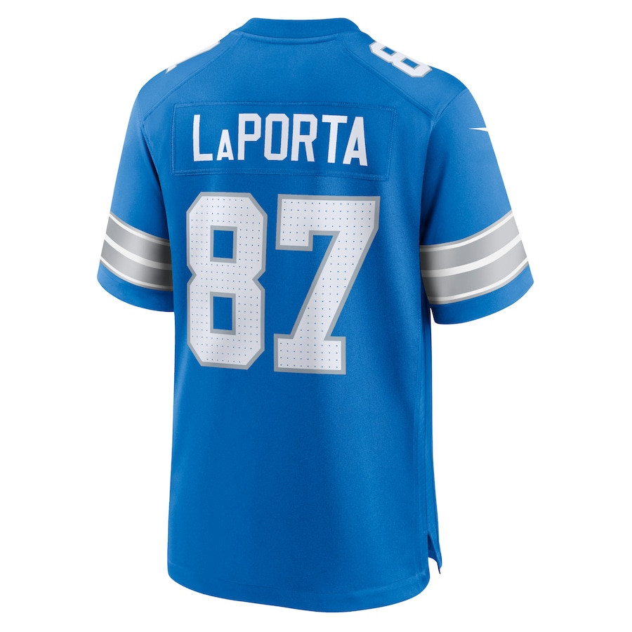 Sam LaPorta 87 Detroit Lions Game Blue NFL Jersey Men's