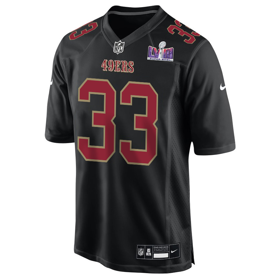 Logan Ryan 33 San Francisco 49ers Super Bowl LVIII Patch Fashion Game Carbon Black NFL Jersey Men's