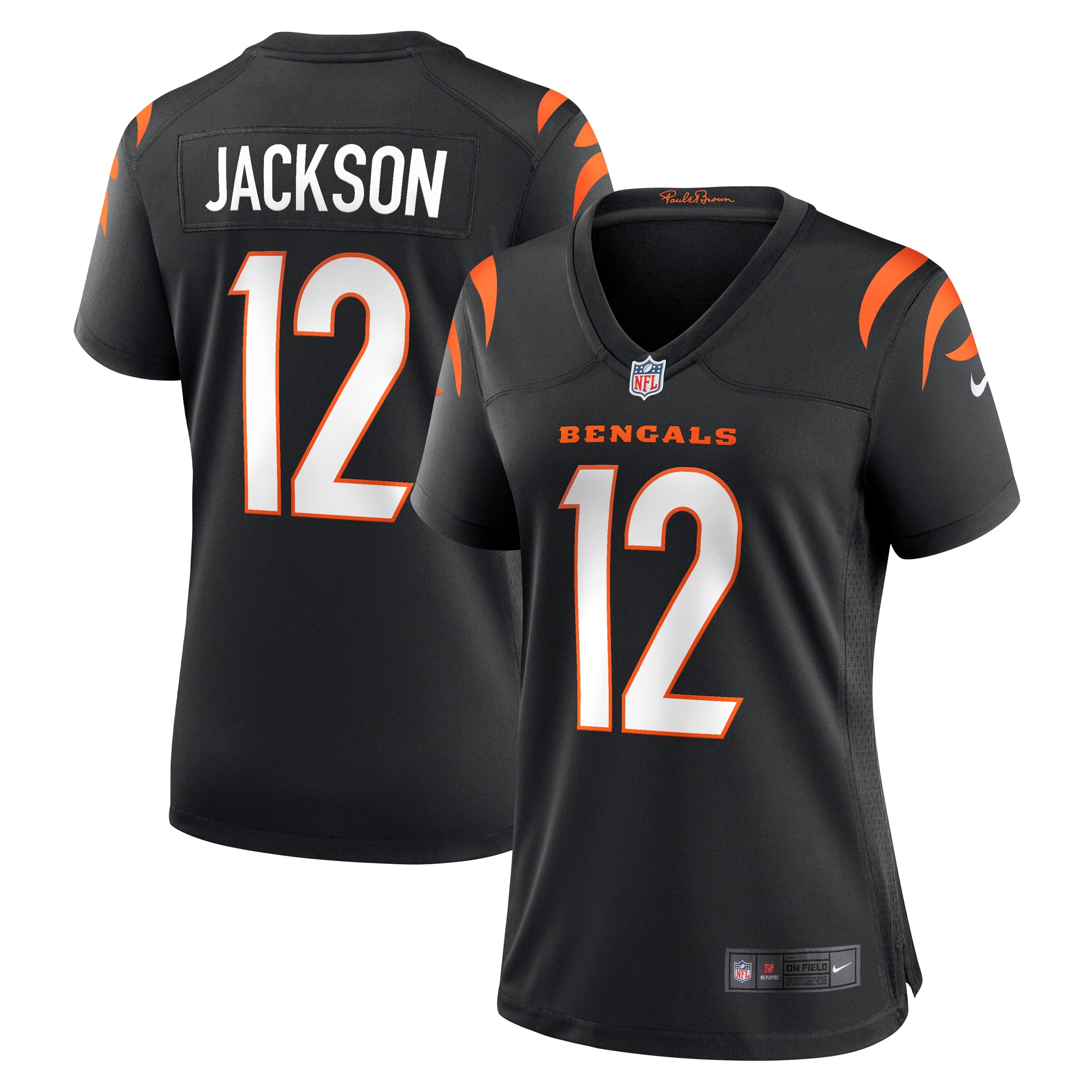Cincinnati Bengals Shedrick Jackson Black Team Game NFL Jersey Women's