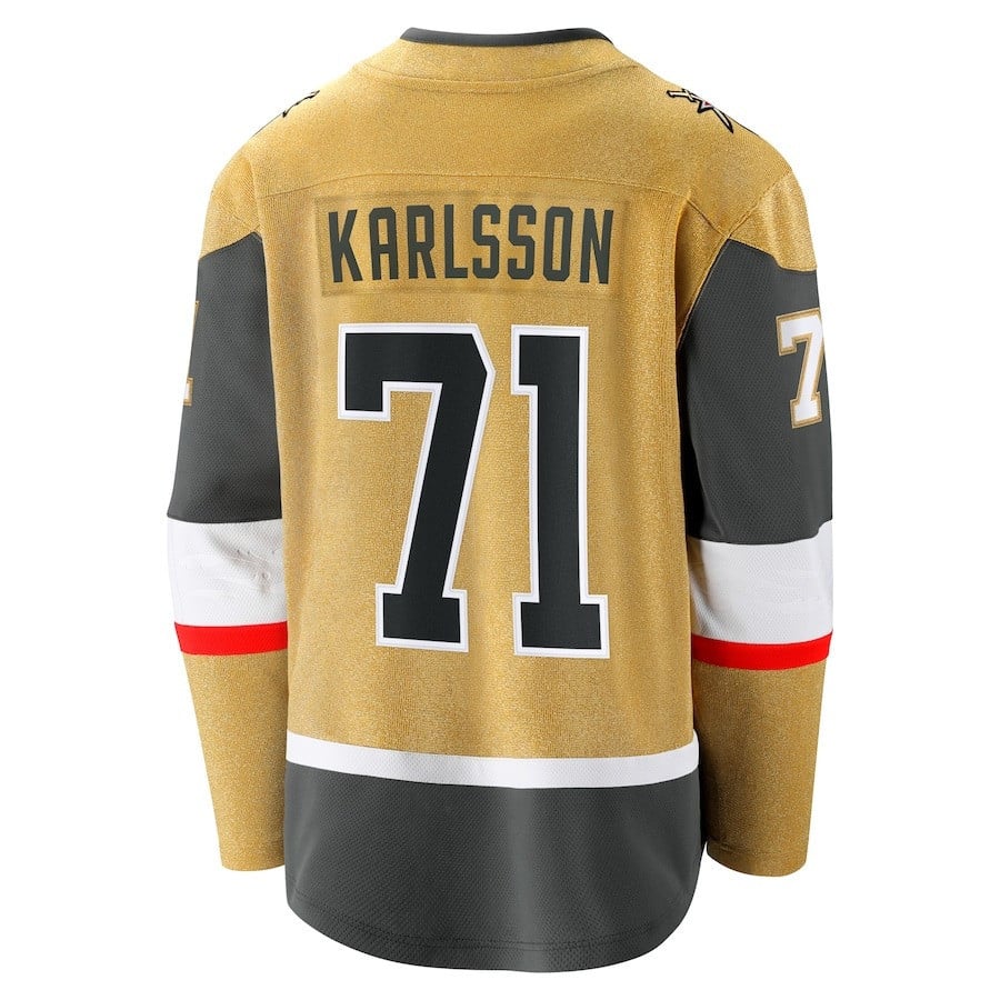 William Karlsson 71 Vegas Golden Knights 2023 Stanley Cup Final Home Breakaway Player Gold NHL Jersey Men's