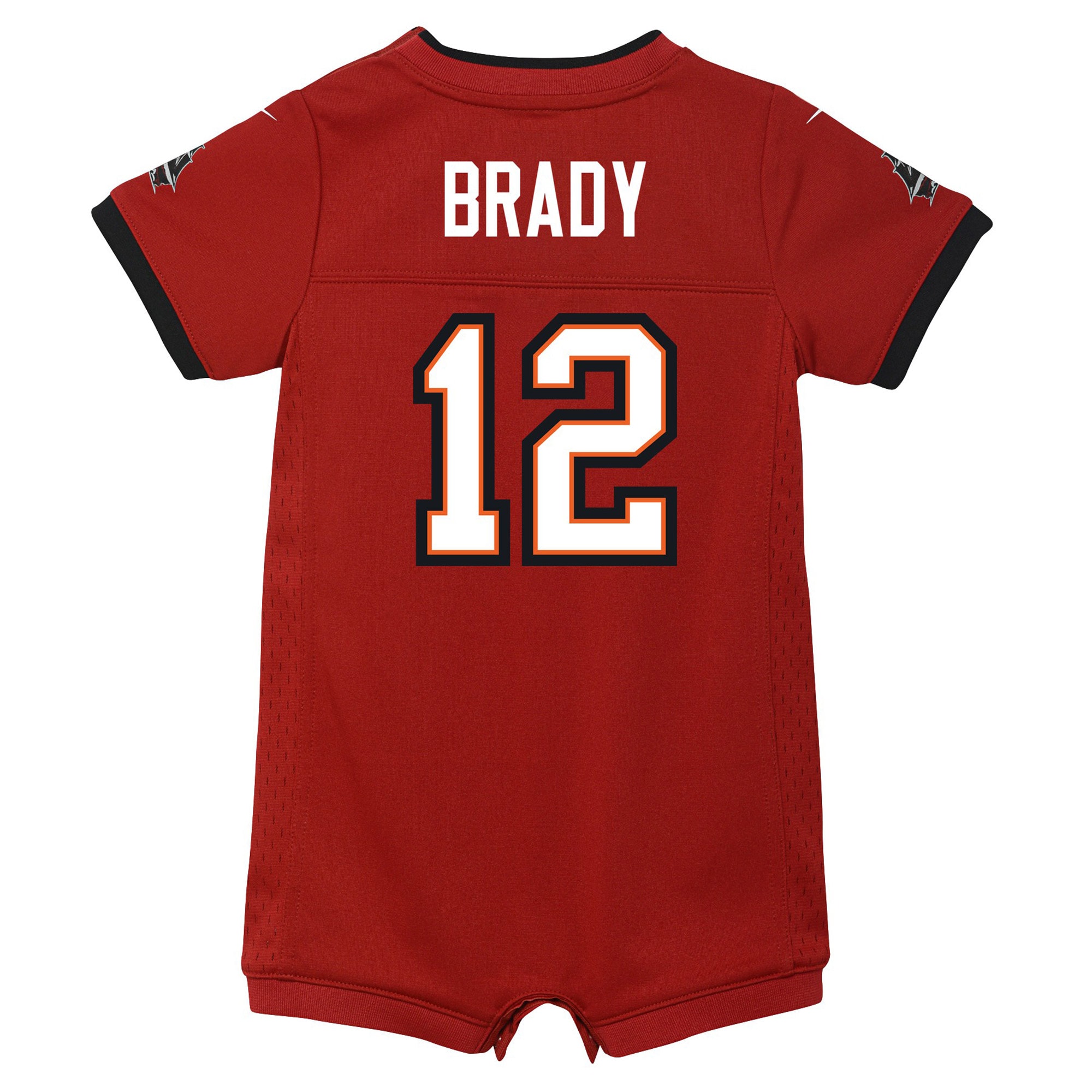 Newborn Infant Tampa Bay Buccaneers Tom Brady Red Game Romper NFL Jersey Men's