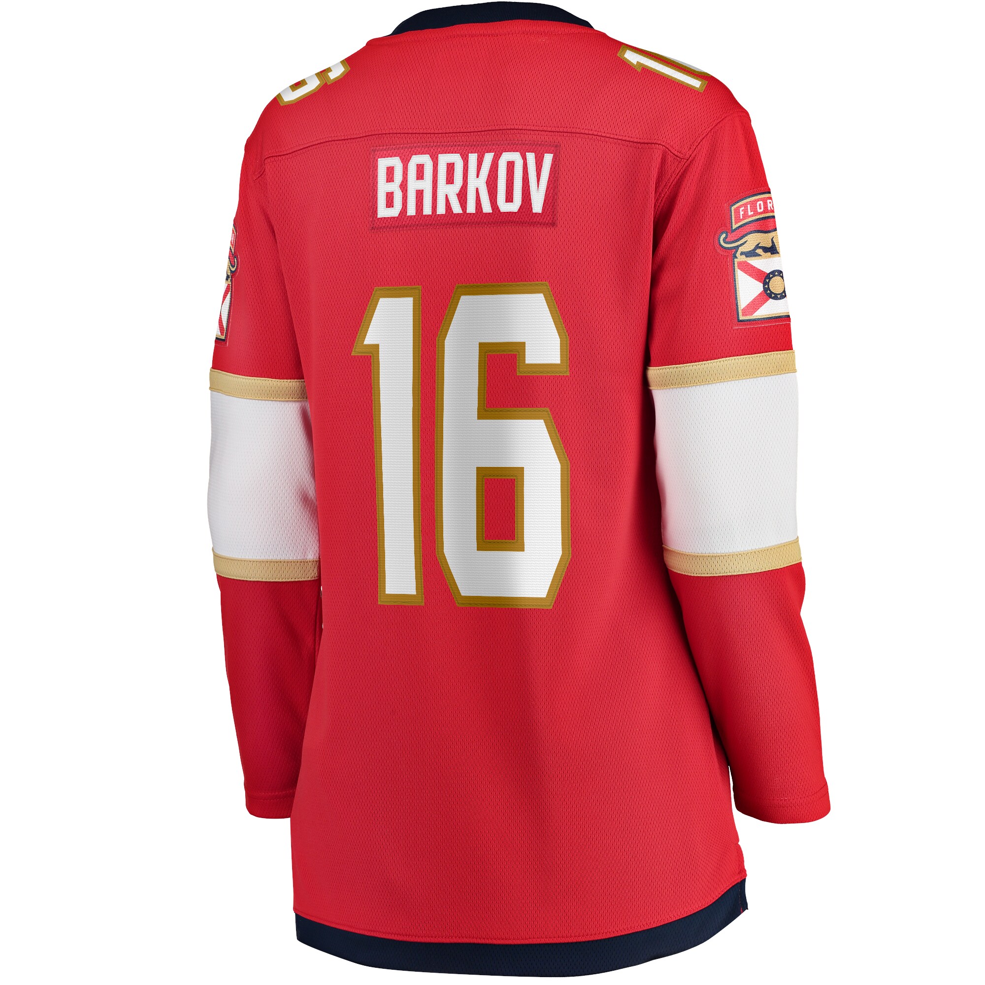 Florida Panthers Aleksander Barkov Red Captain Patch Home Breakaway Player NHL Jersey Women's