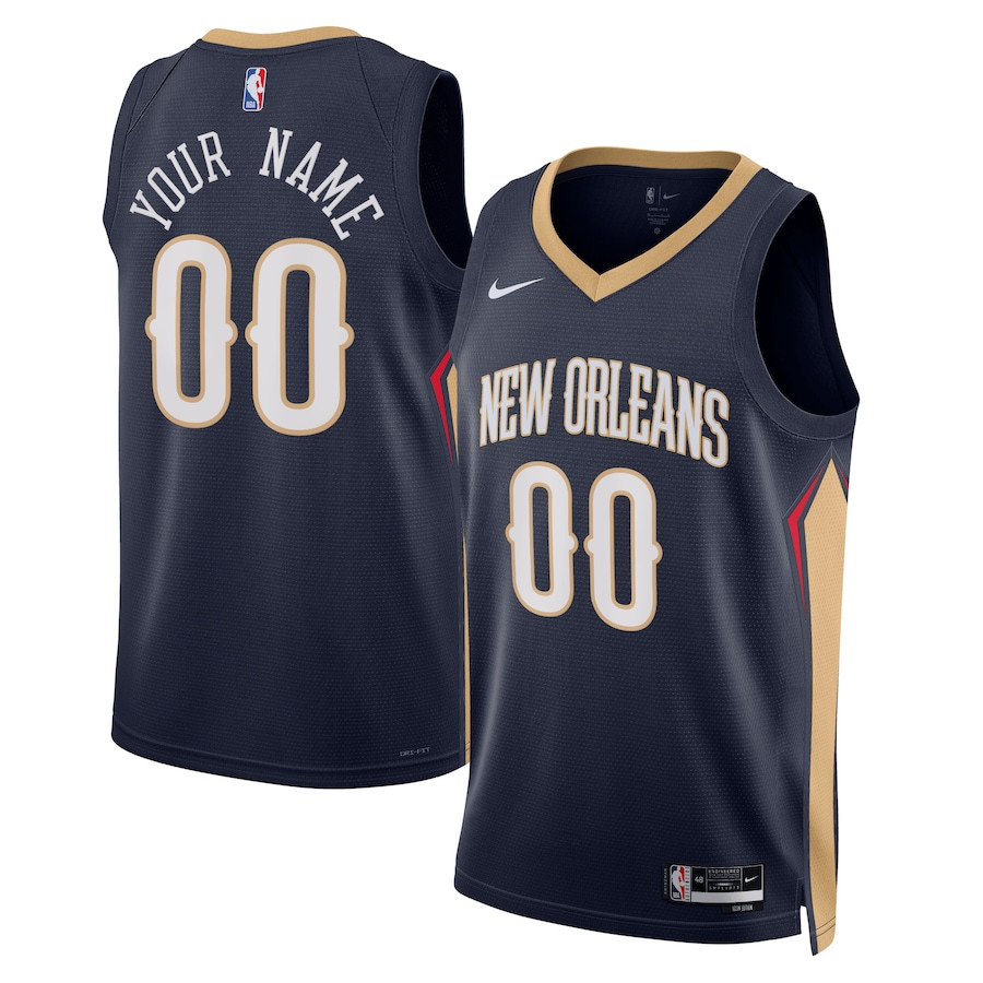 New Orleans Pelicans Icon Swingman Custom Black NBA Jersey Men's