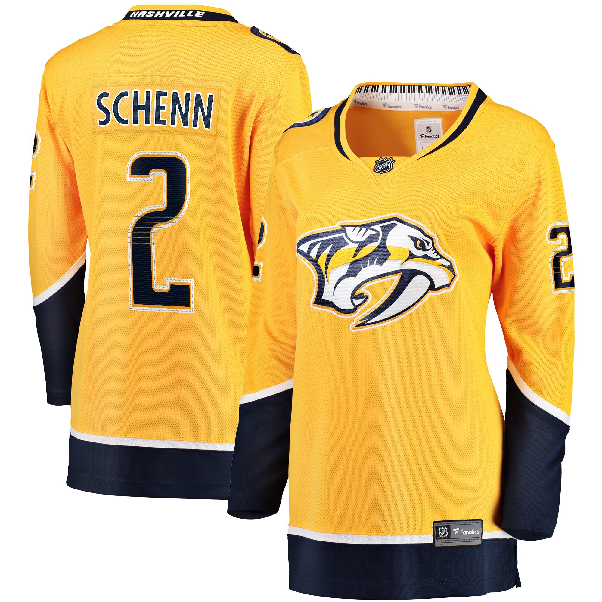Nashville Predators Luke Schenn Gold Home Breakaway Player NHL Jersey Women's