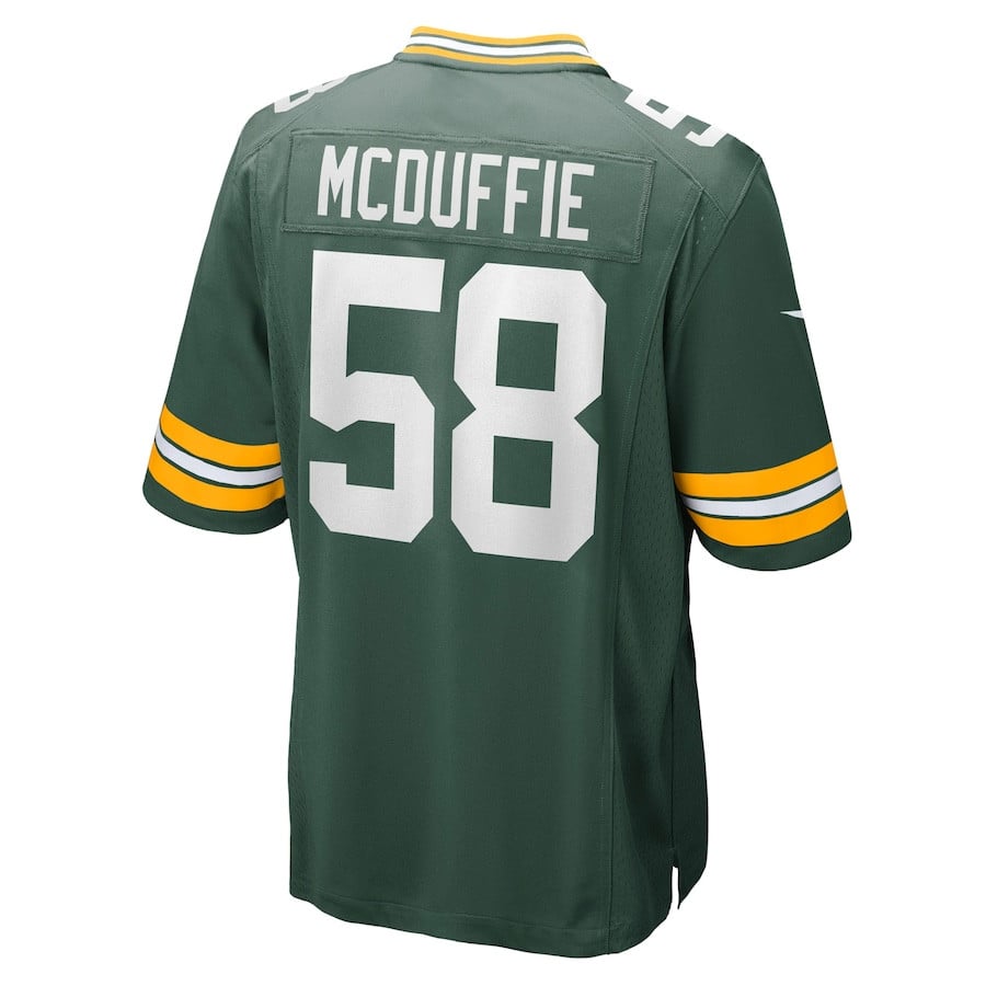 Isaiah McDuffie 58 Green Bay Packers Game Green NFL Jersey Men's